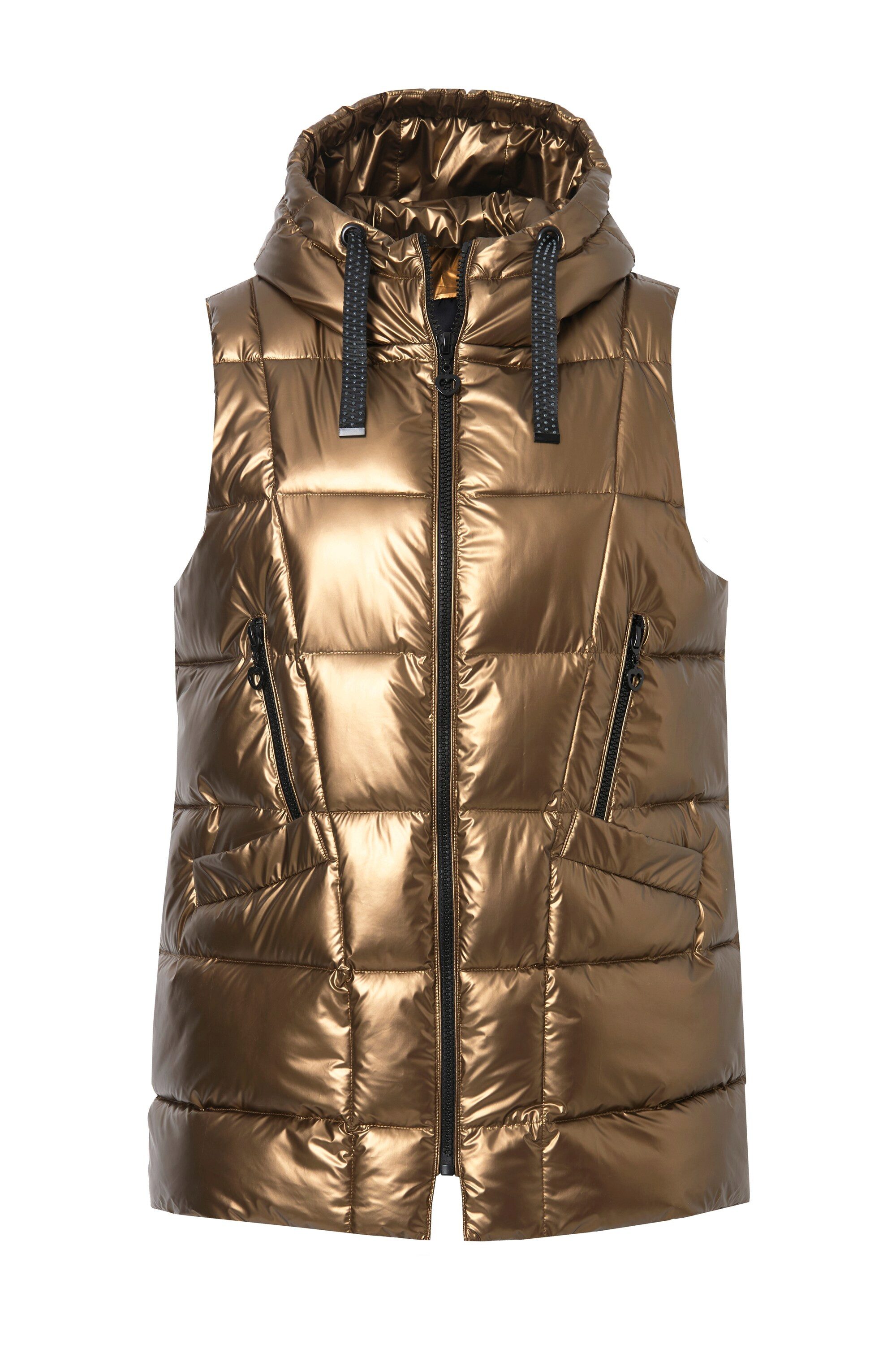 MIAMODA Steppweste Steppjacke lange A-Linie Kapuze günstig online kaufen