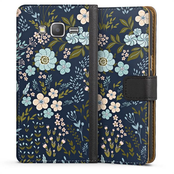 DeinDesign Handyhülle Blumen Muster Blau Floral Autumn 4 Samsung Galaxy Grand Prime Hülle Handy Flip Case Wallet Cover