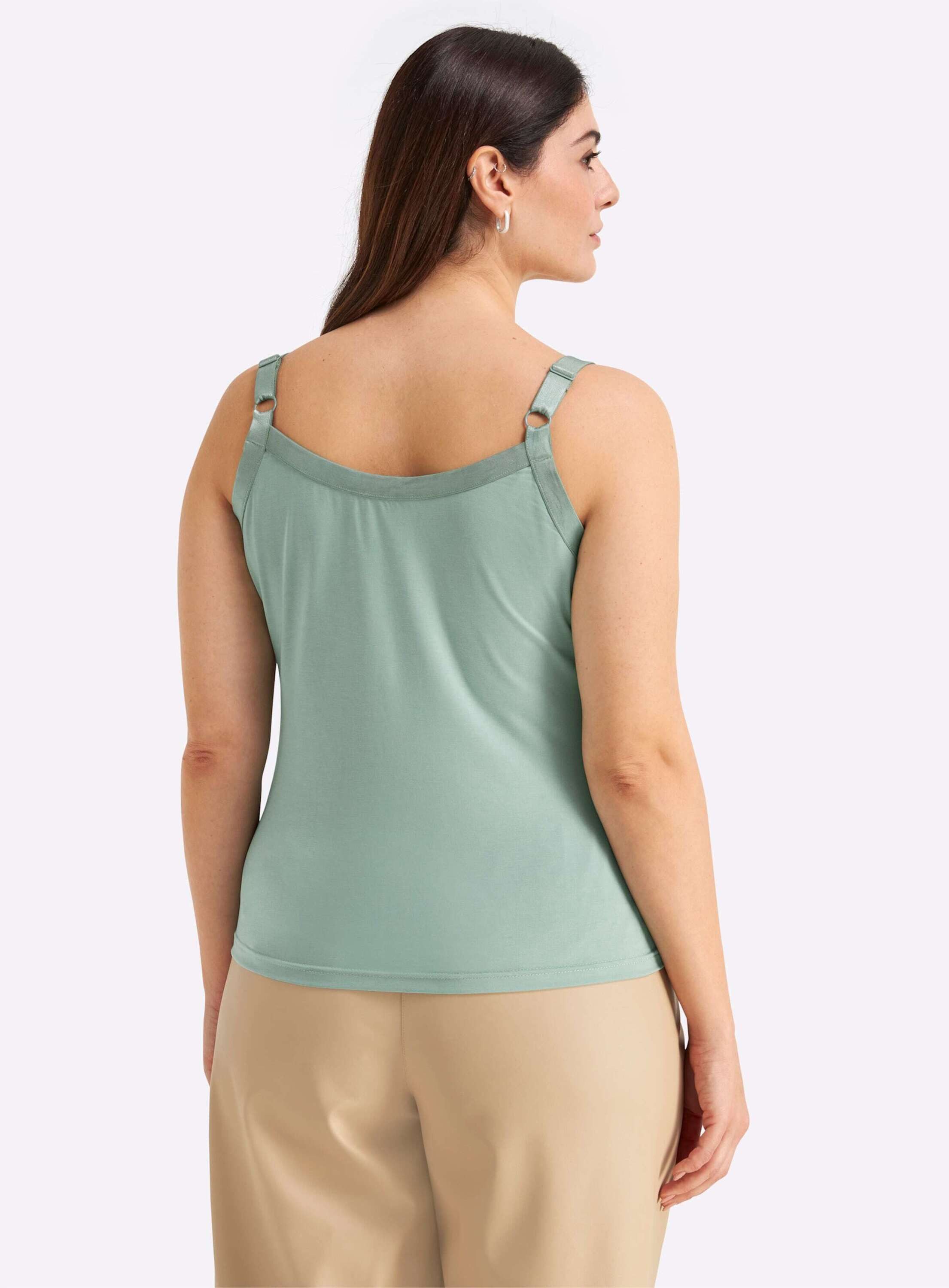 Sheego Shirttop Spaghettitop Ärmellos
