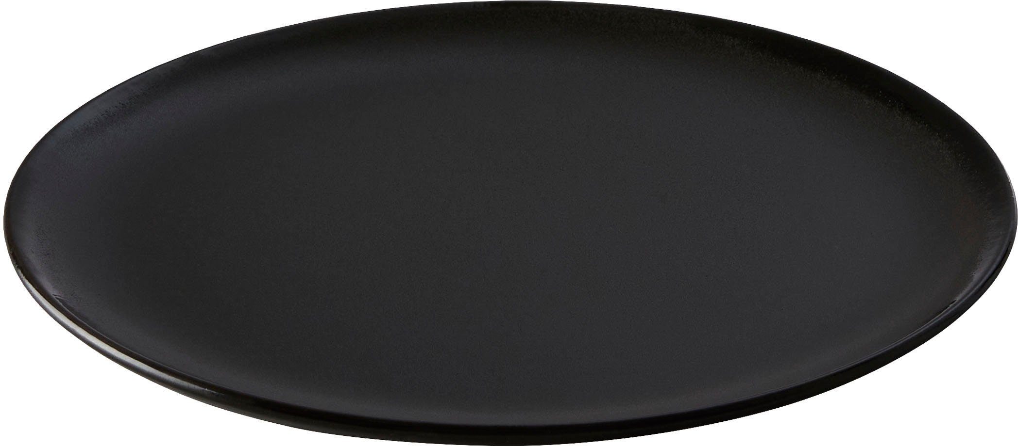 aida RAW Frühstücksteller RAW Titanium Black, (6 St), Steinzeug, Ø 23 cm | Frühstücksteller