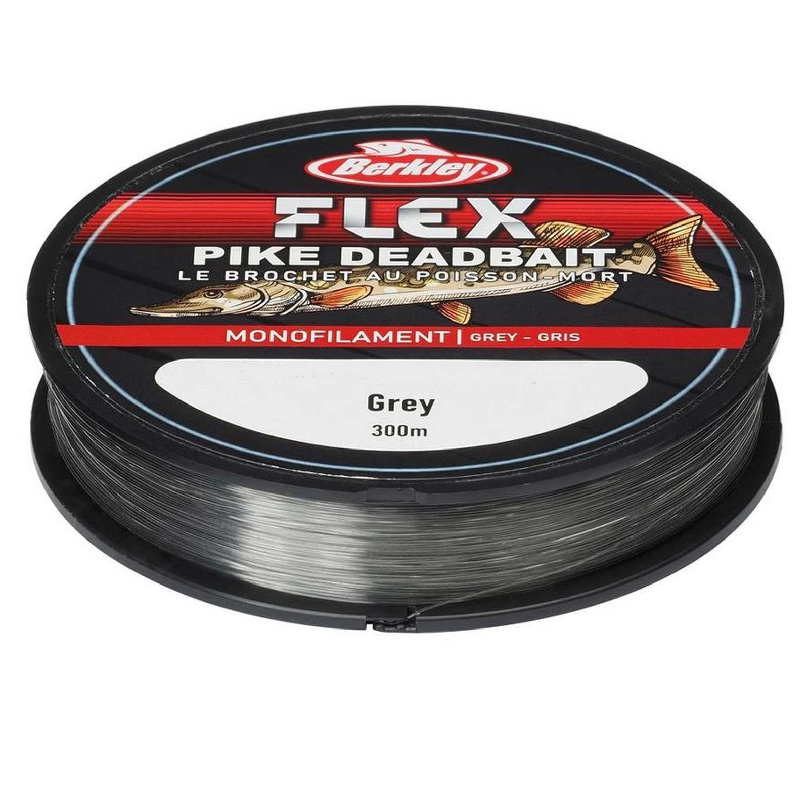 Pike Flex Berkley Grey 300m Länge, Monofile m Angelschnur Deadbait Berkley 0,40mm Angelschnur, 300