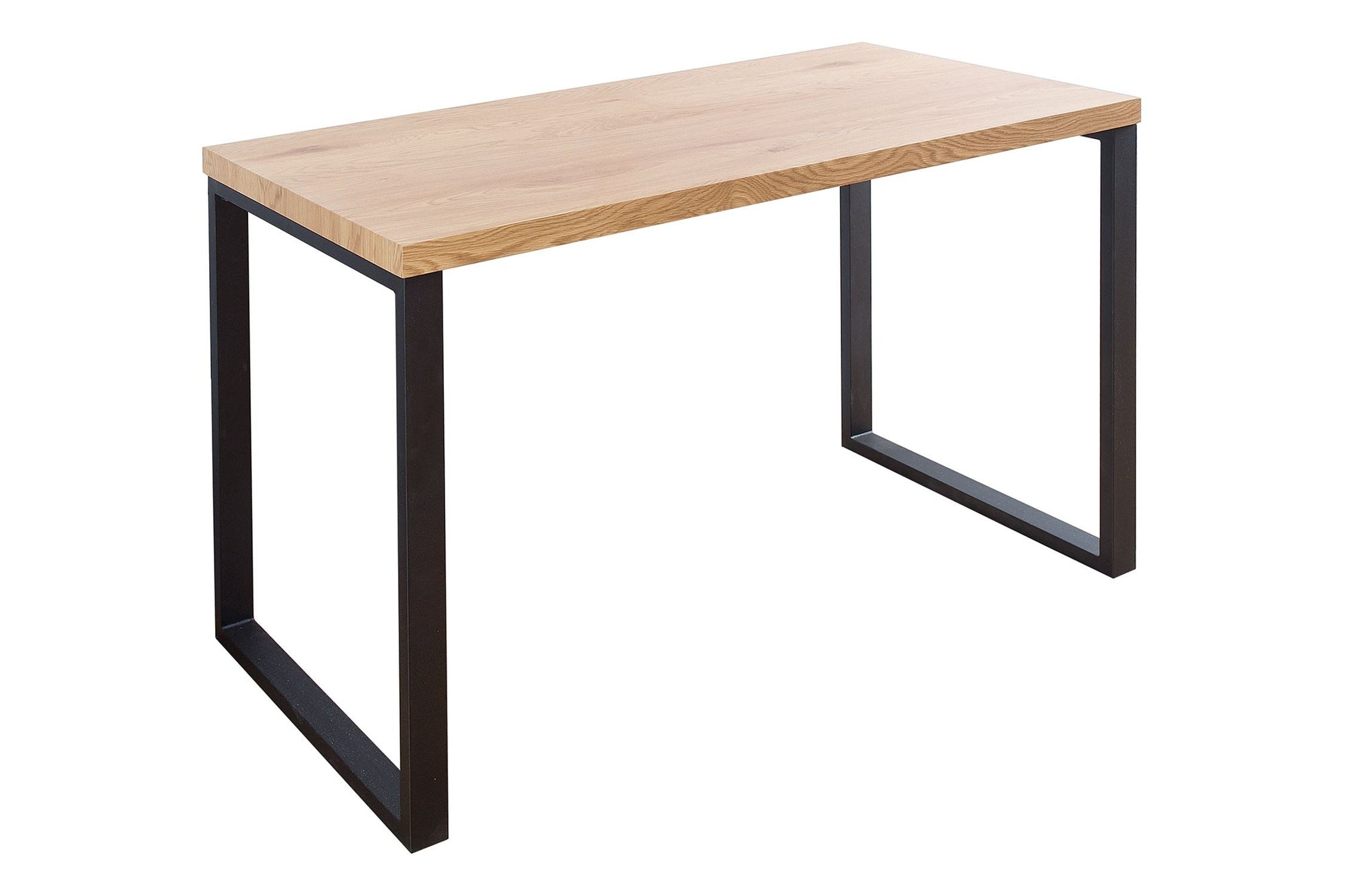 Licht-Erlebnisse Schreibtisch LAGOS, aus MDF Eisen in Natur Schwarz 120 x 75 x 60 cm (BxHxT)