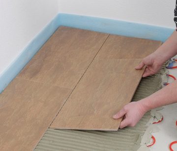 PEROBE Fußbodenheizung Warmwasser Fußbodentemperierung, (Packung), Heizmatte, Aufbauhöhe 8 mm