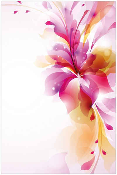 Wallario Glasbild, Zentrum der pinken Blume, in verschiedenen Ausführungen