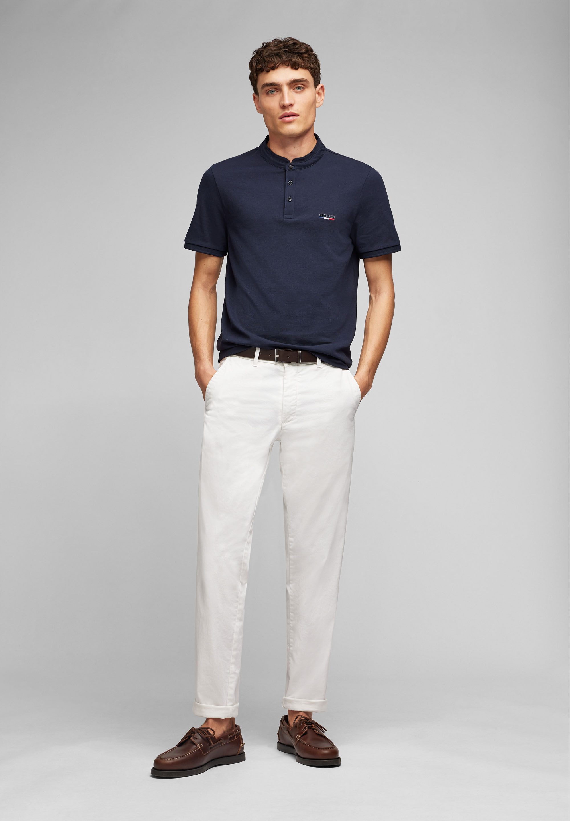 HECHTER PARIS Poloshirt (1-tlg) aus reiner Bio-Baumwolle