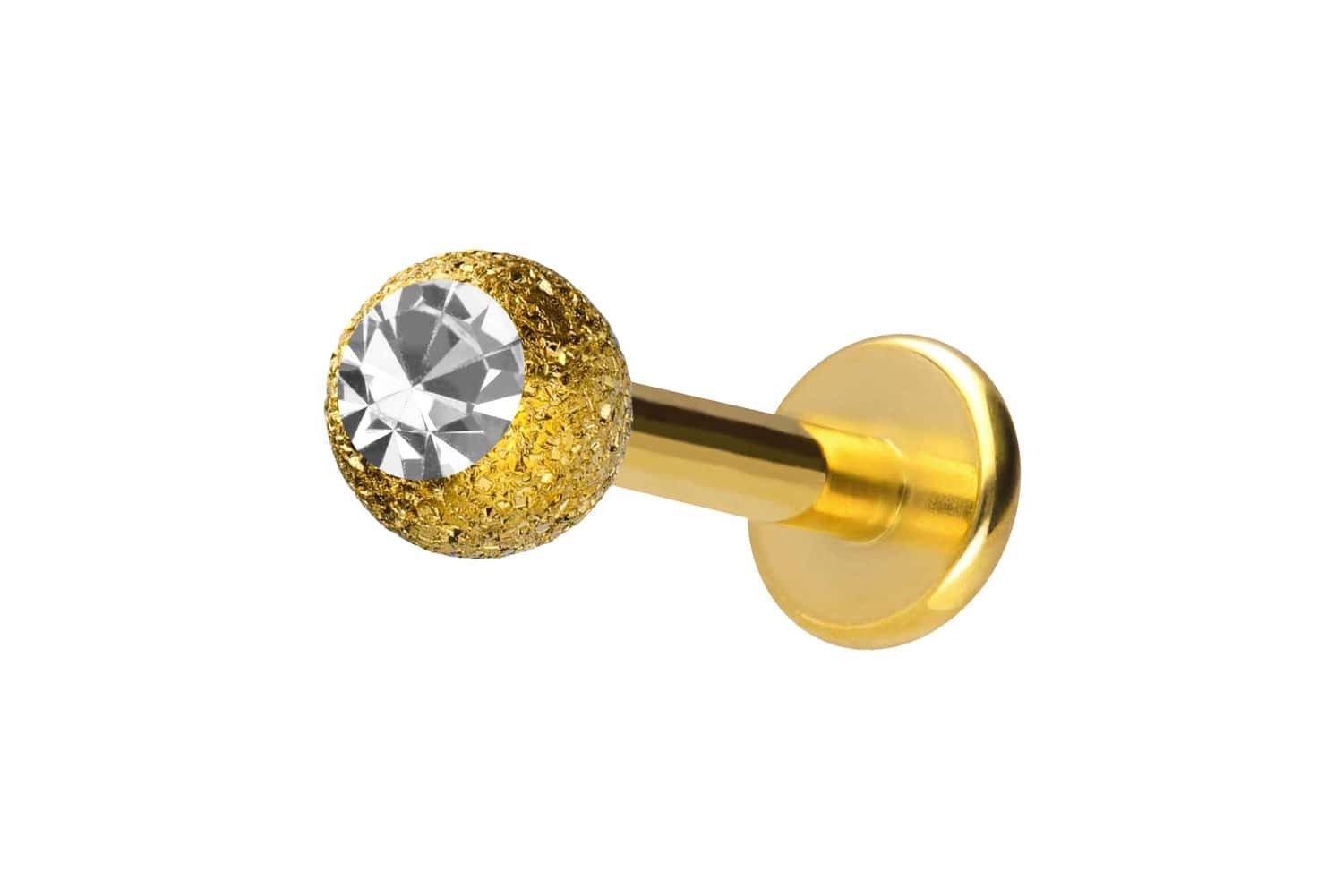 PIERCINGLINE Piercing-Set Chirurgenstahl Labret DIAMANTOPTIK + KRISTALL (Labrets, 1-tlg)