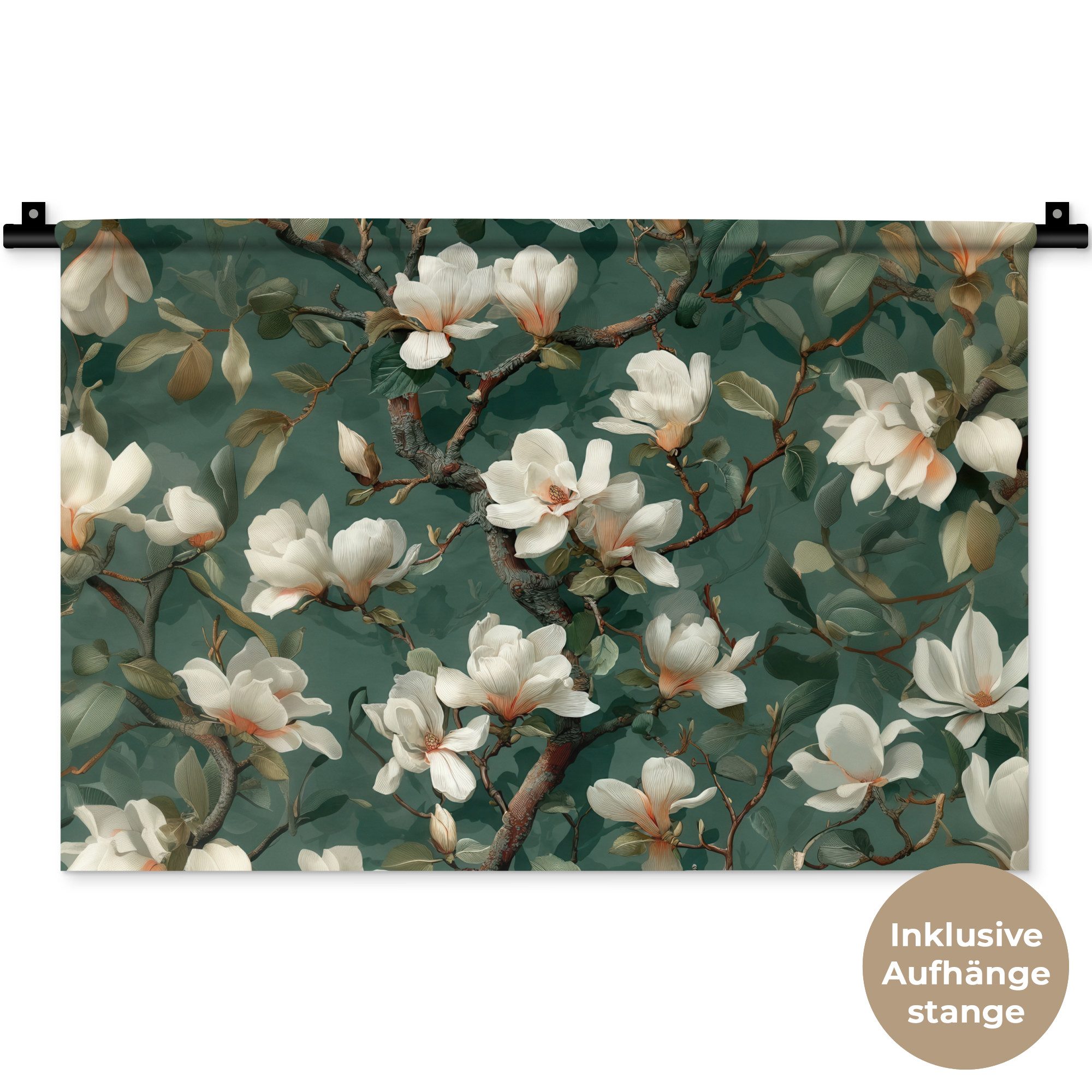 MuchoWow Wandteppich Blumen - Zweige - günstig online kaufen