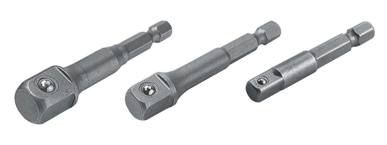 Bit-Set Wolfcraft Stecknuss-Adapter-Set 3-teilig Sechskant