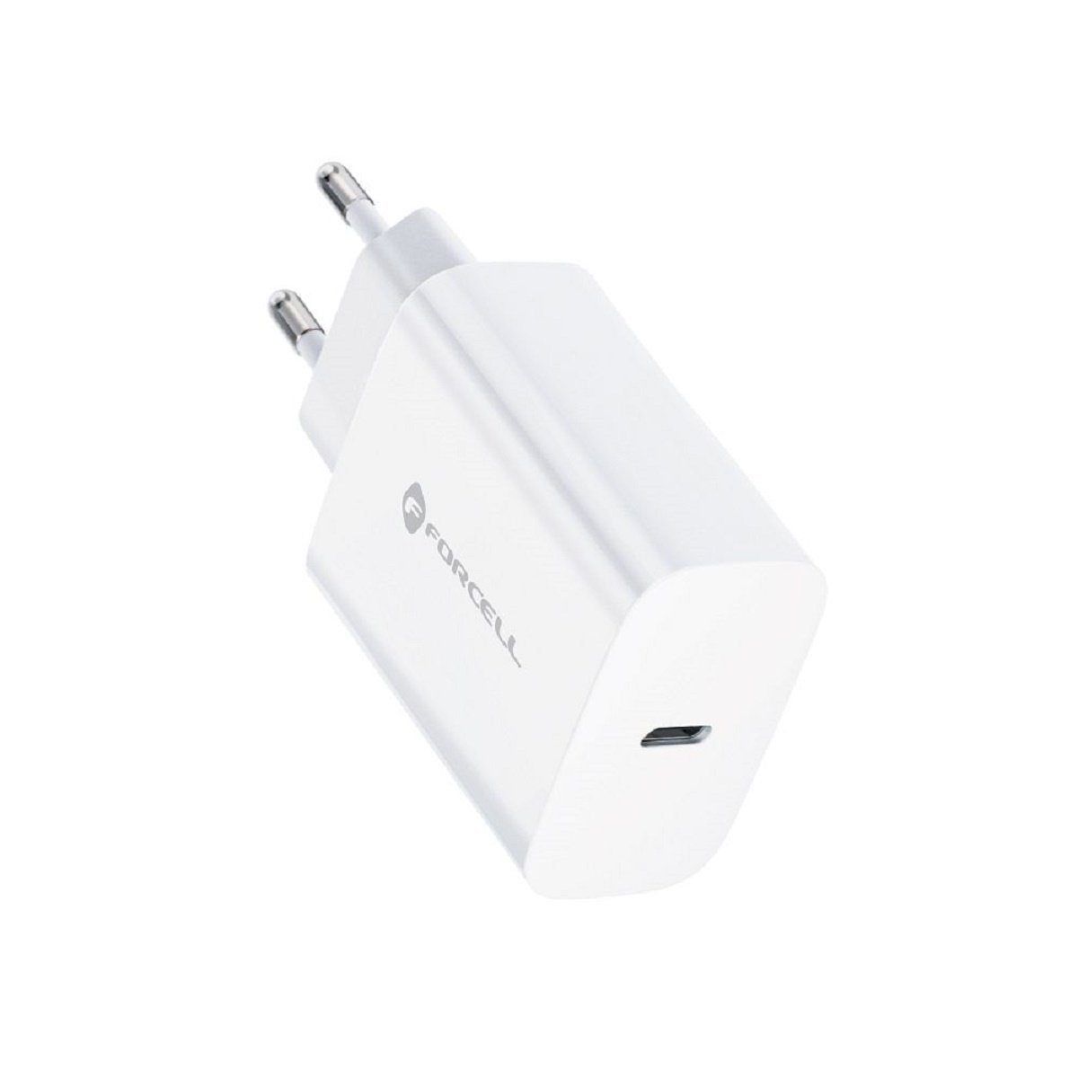 Forcell Ladegerät mit USB Typ C - 3A 25W Anschluss mit PD und Quick Charge Smartphone-Ladegerät