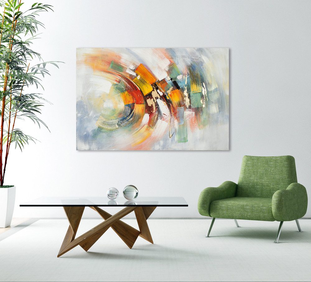 ArtUniverse Gemälde Bunte Welle 100 x 150 cm, Abstrakt
