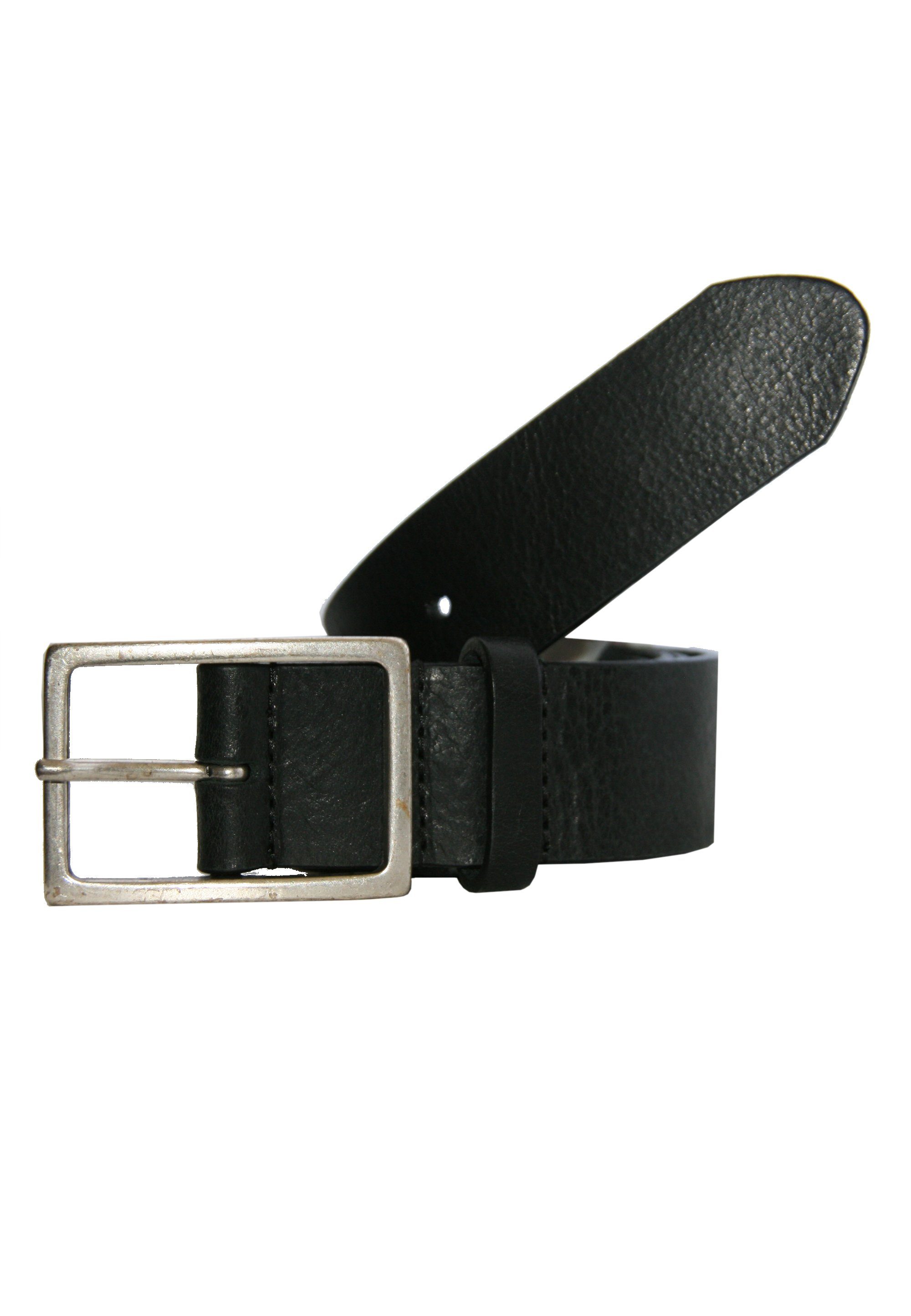 Eleganter Stil Legend Ledergürtel mit schwarz schlichter Rechteck-Schließe