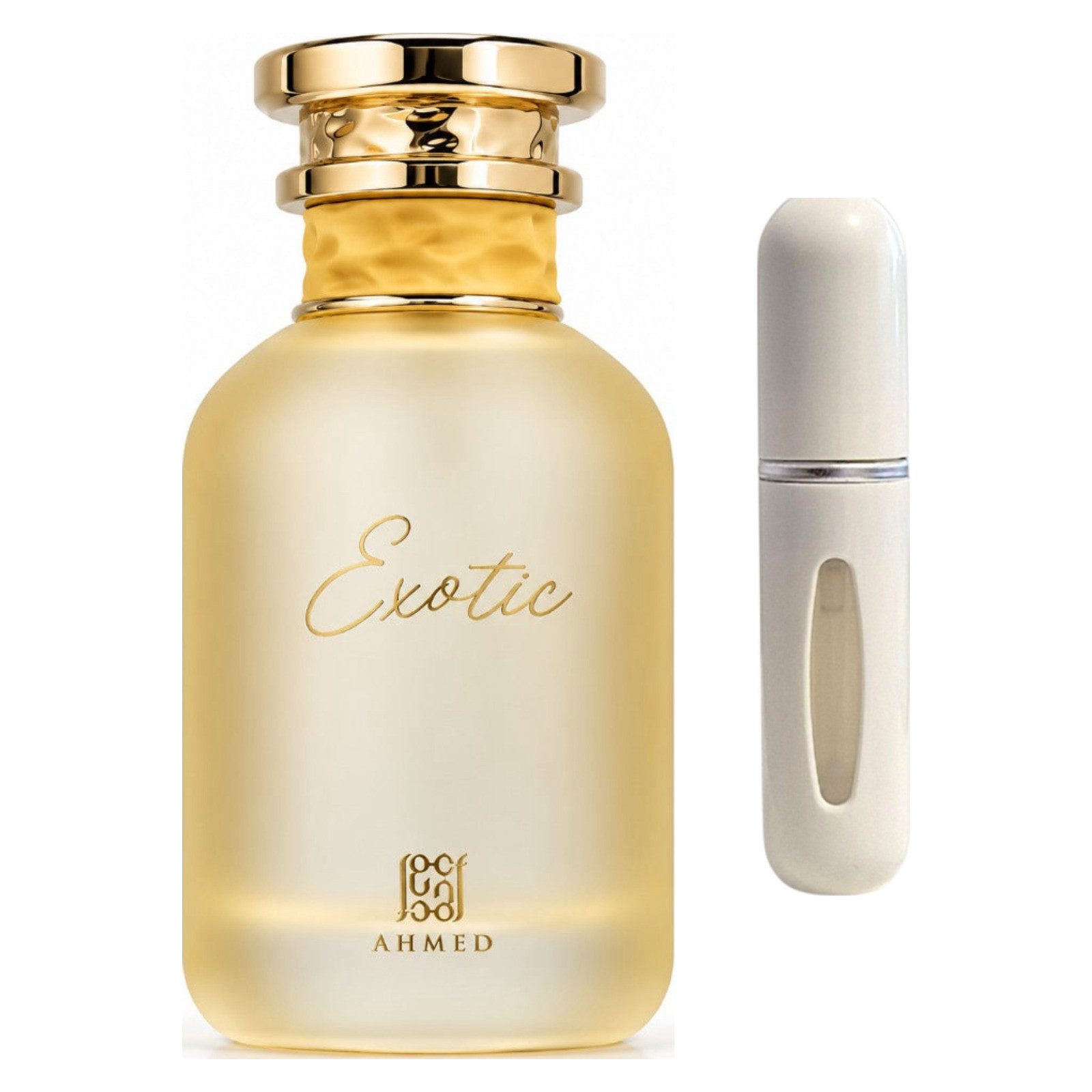Ahmed Al Maghribi Duft-Set Exotic EDP – Fruchtig Frisch Holzig + Parfümzerstäuber (leer)