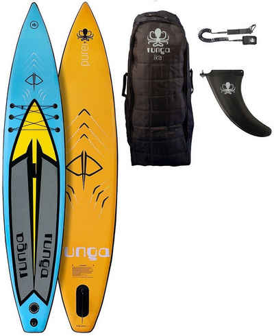 Runga-Boards Inflatable SUP-Board »Runga PUREI RACE AIR BLUE 12.6 Stand Up Paddling SUP iSUP«, (Set 1, Runga PUREI RACE AIR BLUE 12.6 iSUP mit einem gepolsterten Trolley-Rucksack, der Center-Finne und einer Coiled-Leash)