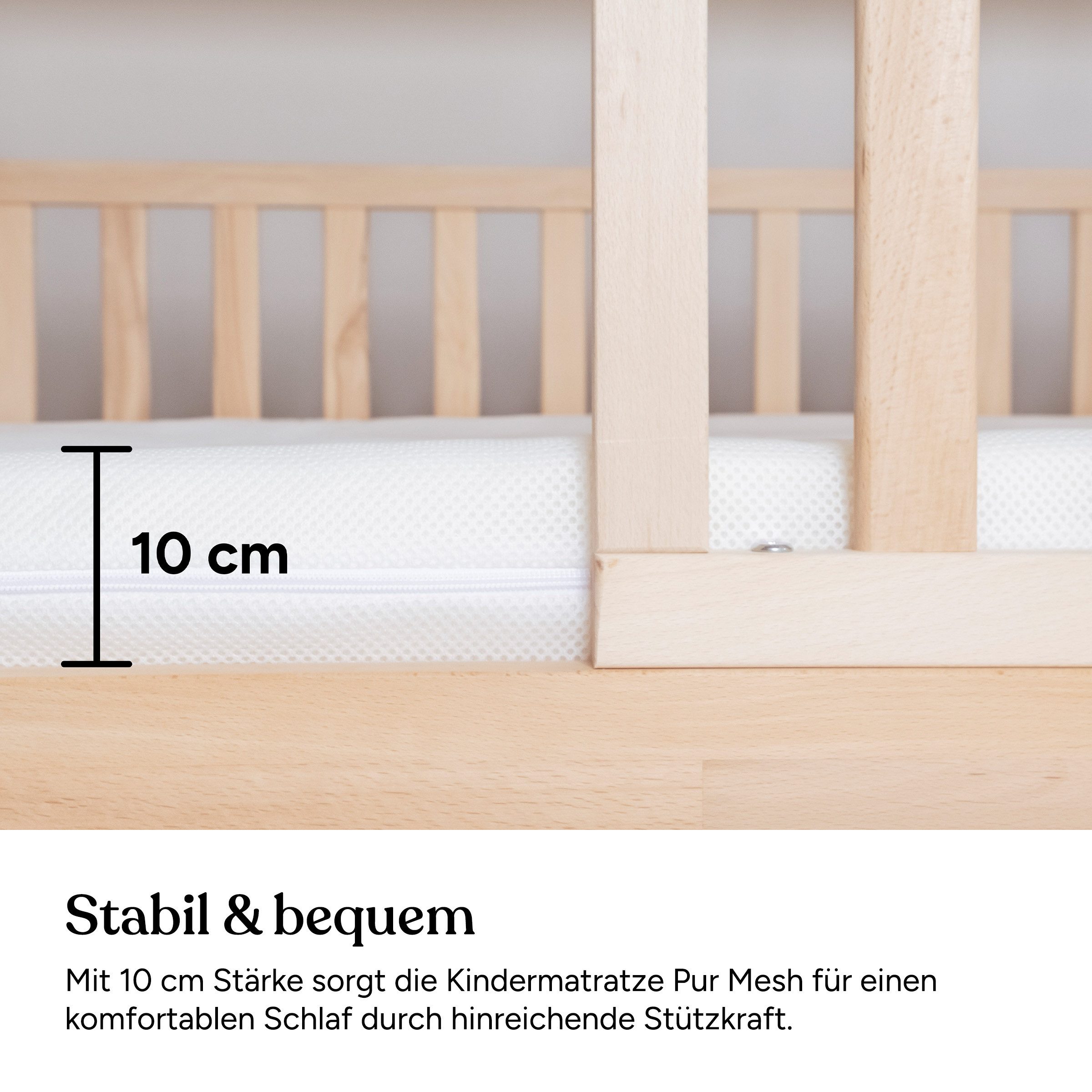 Babymatratze Pur, Babymatratze für Babybett, Baby Matratze, Ehrenkind, 8 cm hoch, (gratis Versand, Härtegrad (Weich - Mittelweich), Belastbarkeit: 30 kg