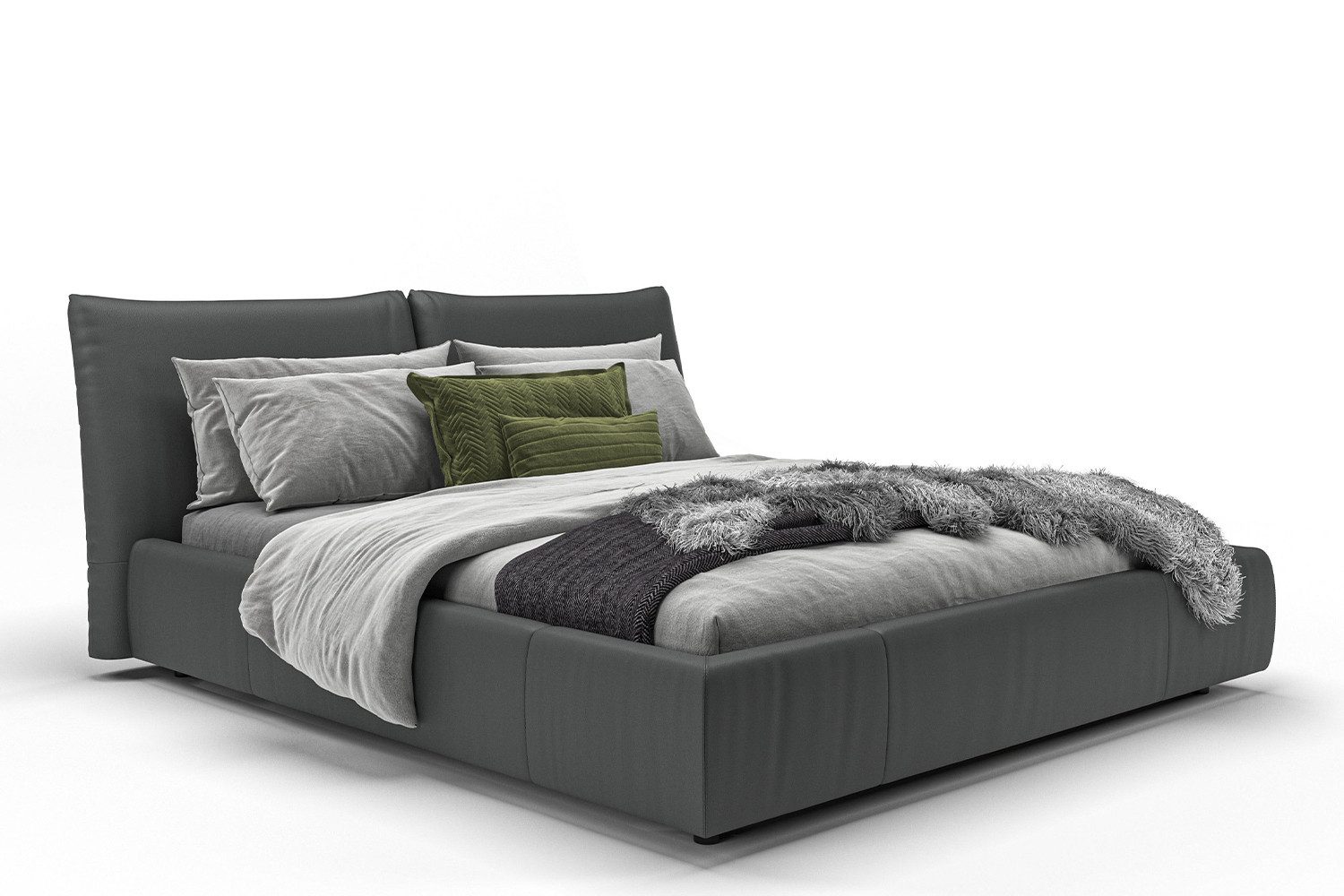 KAWOLA Polsterbett HENRY, Cord, Leder oder Stoff, versch. Größen und verschiedene Цвета(ов)