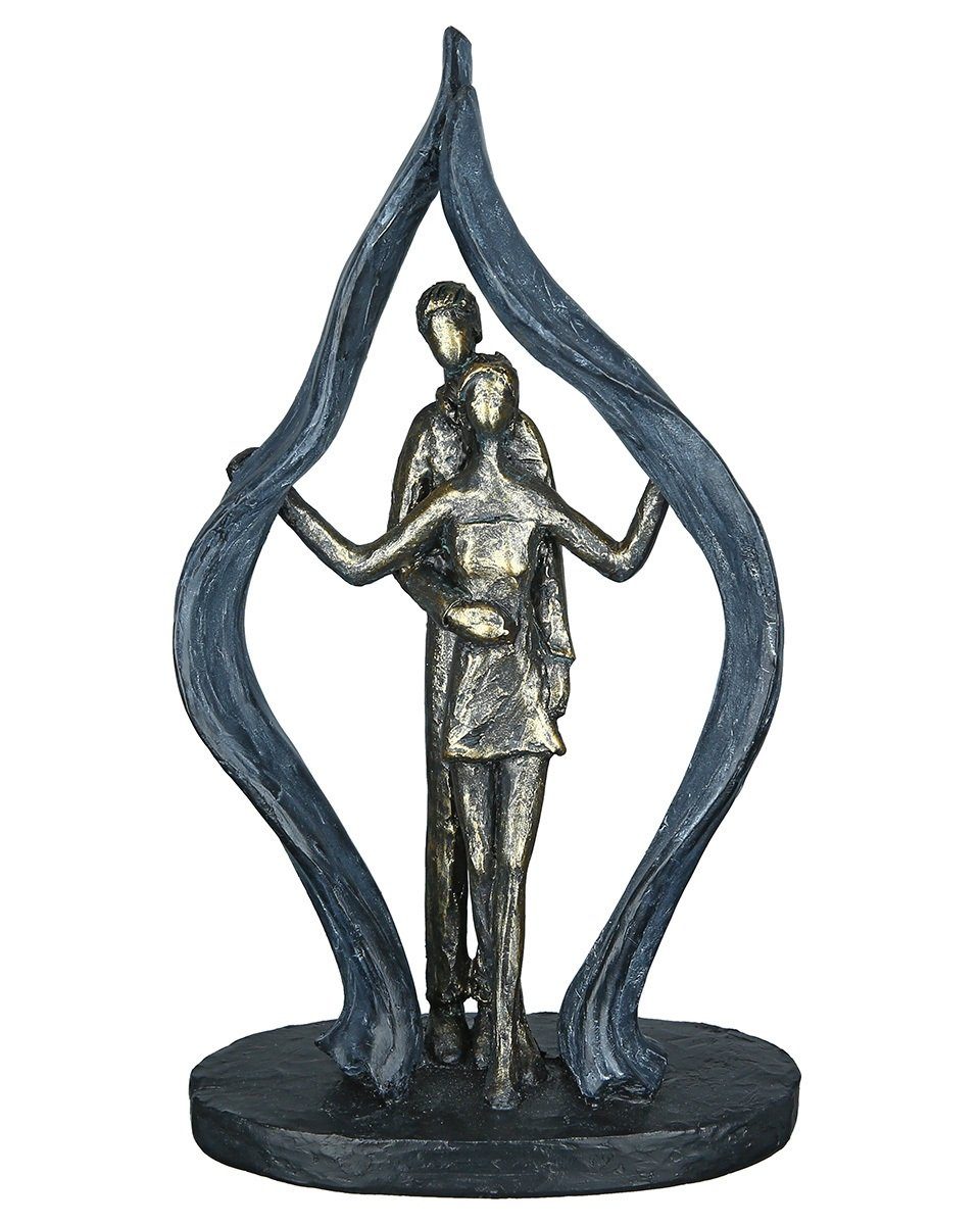 GILDE Dekofigur GILDE Skulptur A new beginning - bronze-grau - H. 25cm x B. 15cm