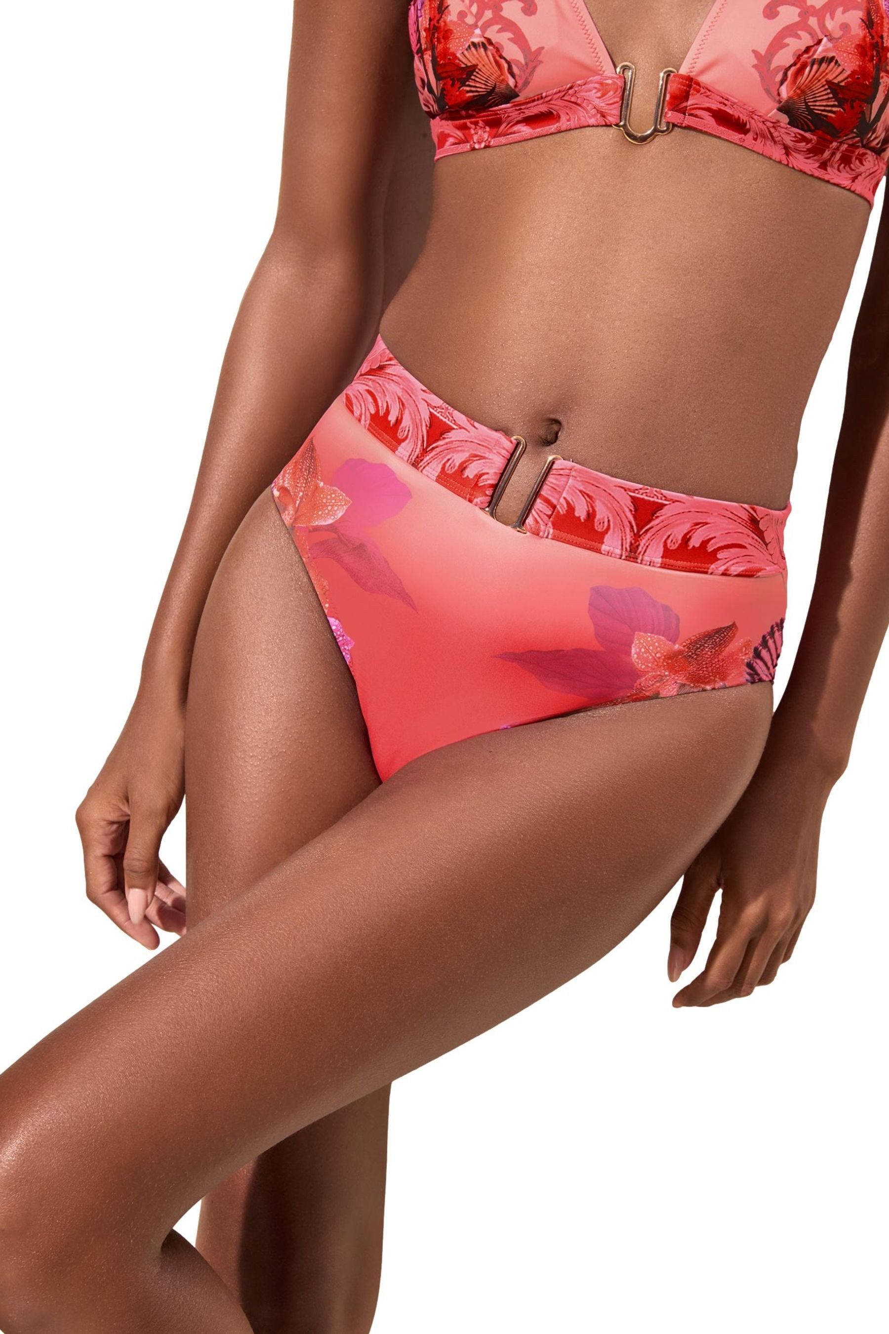 LIPSY Bikini-Hose Lipsy Florrie Hochbund-Bikinihose mit Print (1-St)
