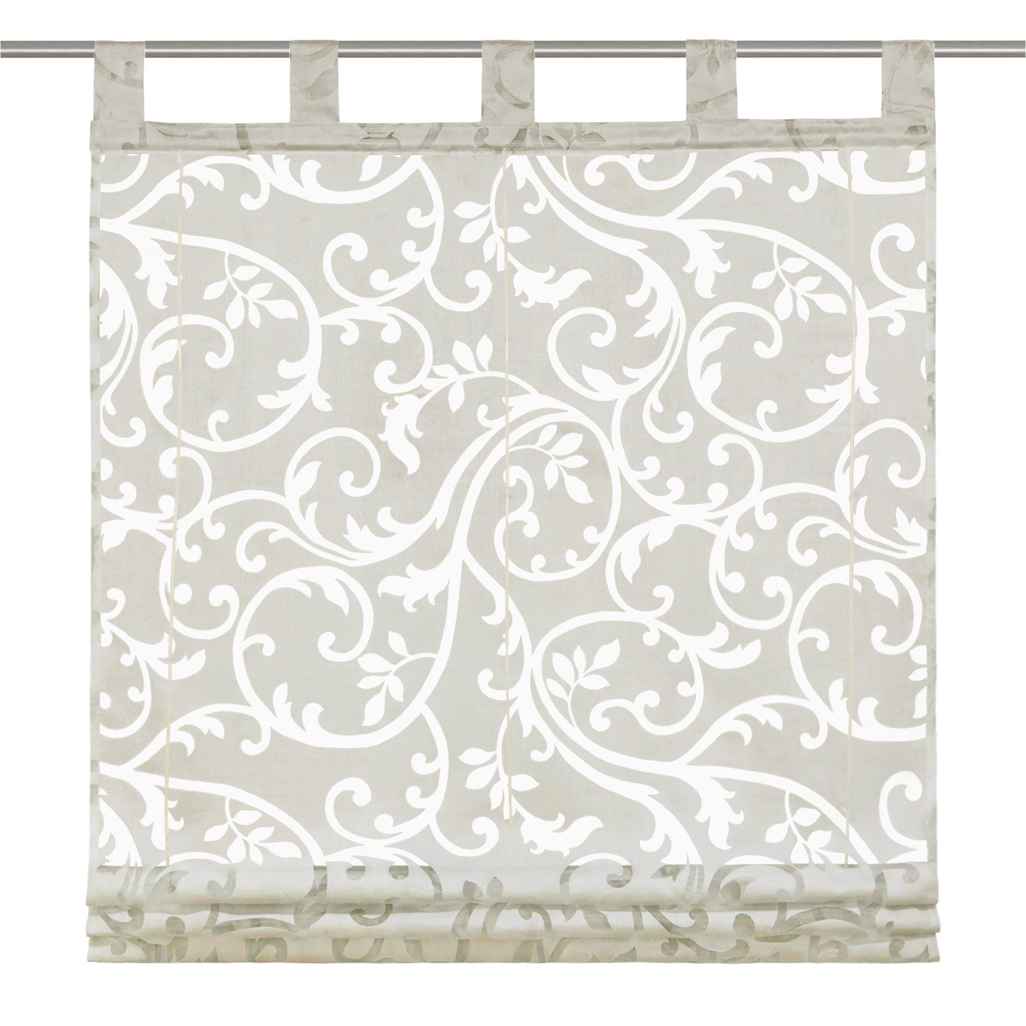 Joyswahl Raffrollo Rankenmuster des Ausbrenner, mit Schlaufen, Gardinenstan günstig online kaufen