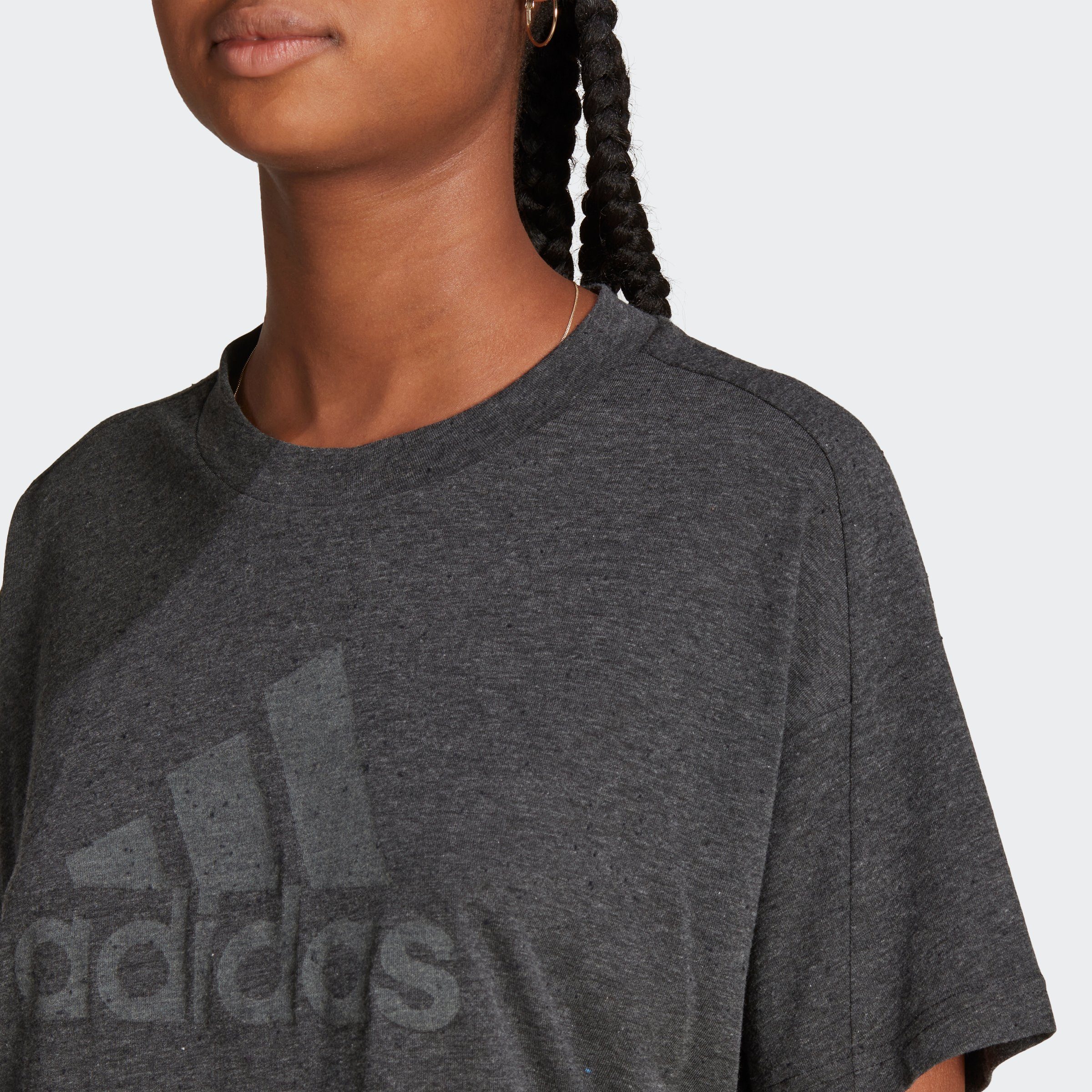 adidas ICONS Melange Grey T-Shirt Black / FUTURE WINNERS Sportswear Four