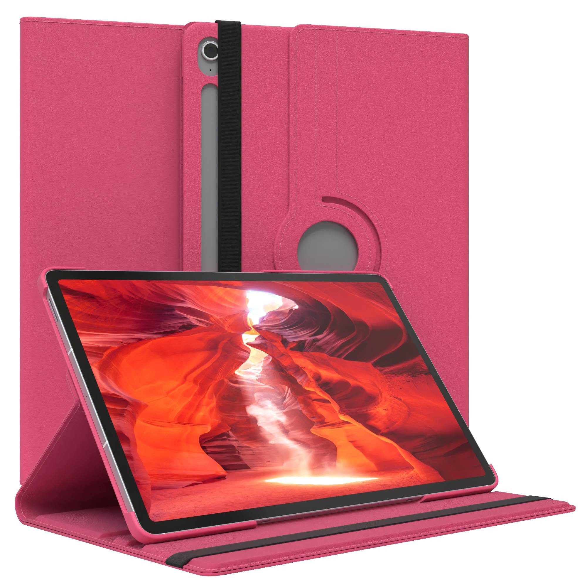 EAZY CASE Tablet-Hülle Rotation Case für Galaxy Tab S10 FE Plus 13,1 Zoll, Klapphülle zum Aufstellen Rundum Hülle Book Tablet Slim Klappcase Pink
