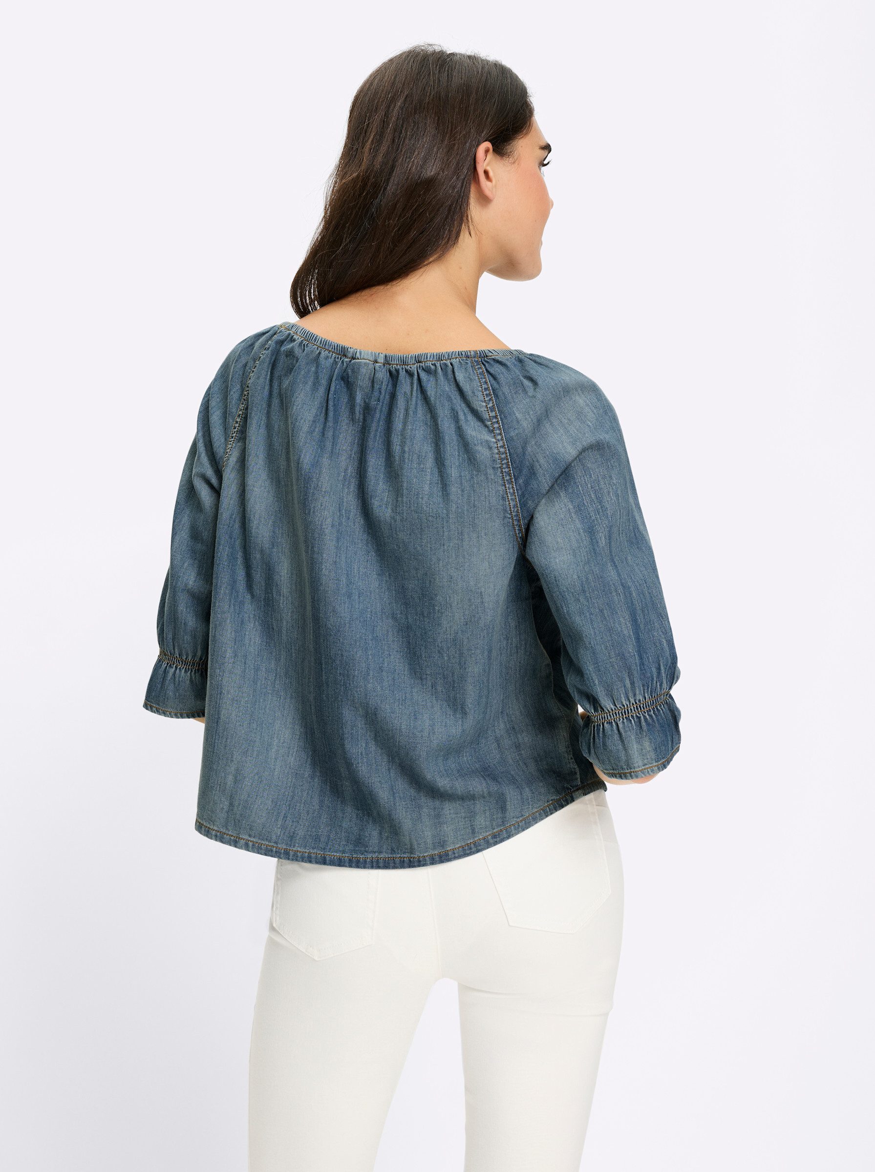 heine Klassische Bluse Jeansbluse . günstig online kaufen