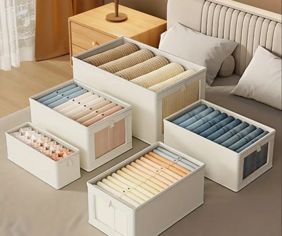 Coonoor Aufbewahrungsbox Faltbare Aufbewahrungsbox, Mit transparentem Decke günstig online kaufen