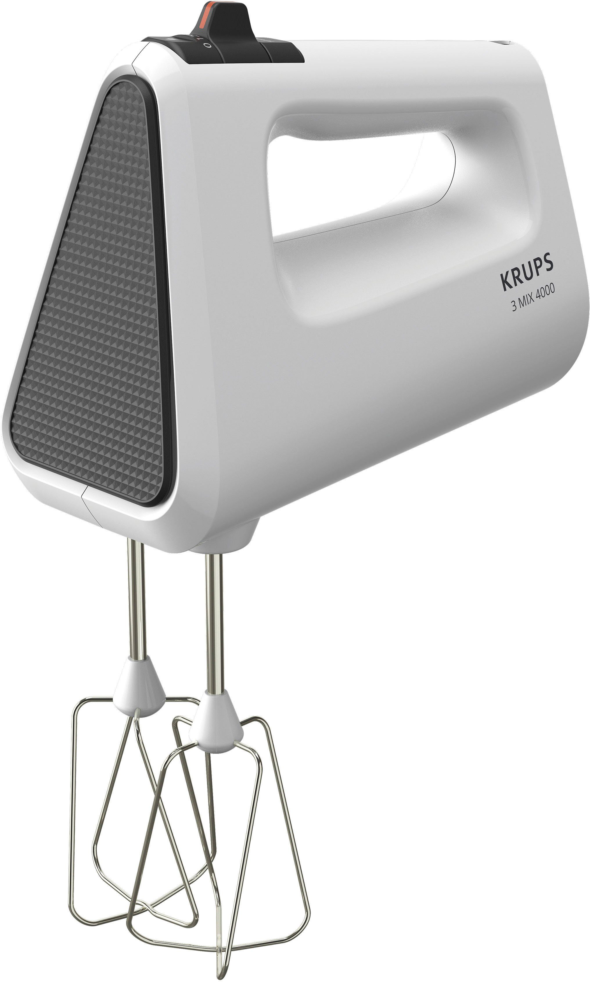 Krups Handmixer 3 Mix 4000, 450 W, Turbo- und Auswurf-Funktion, inkl. 2 Rührbesen und 2 Knethaken, GN4001
