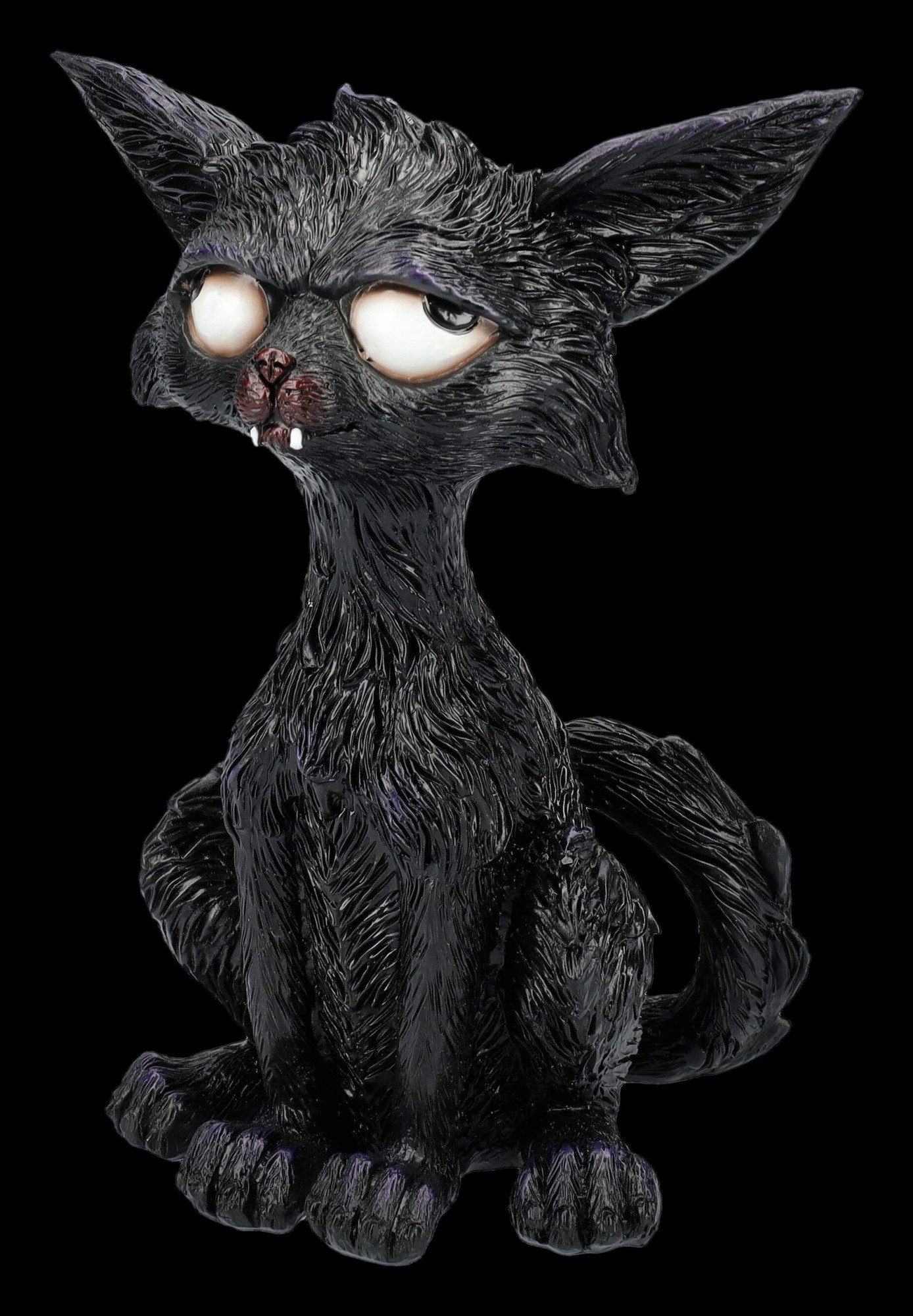 Figuren Shop GmbH Dekofigur Katzen Figur - Kat schielt - Dekofigur Tierfigur Katzenfigur Deko