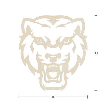 WANDStyle Wanddekoobjekt "Tiger" aus Holz, Pappel