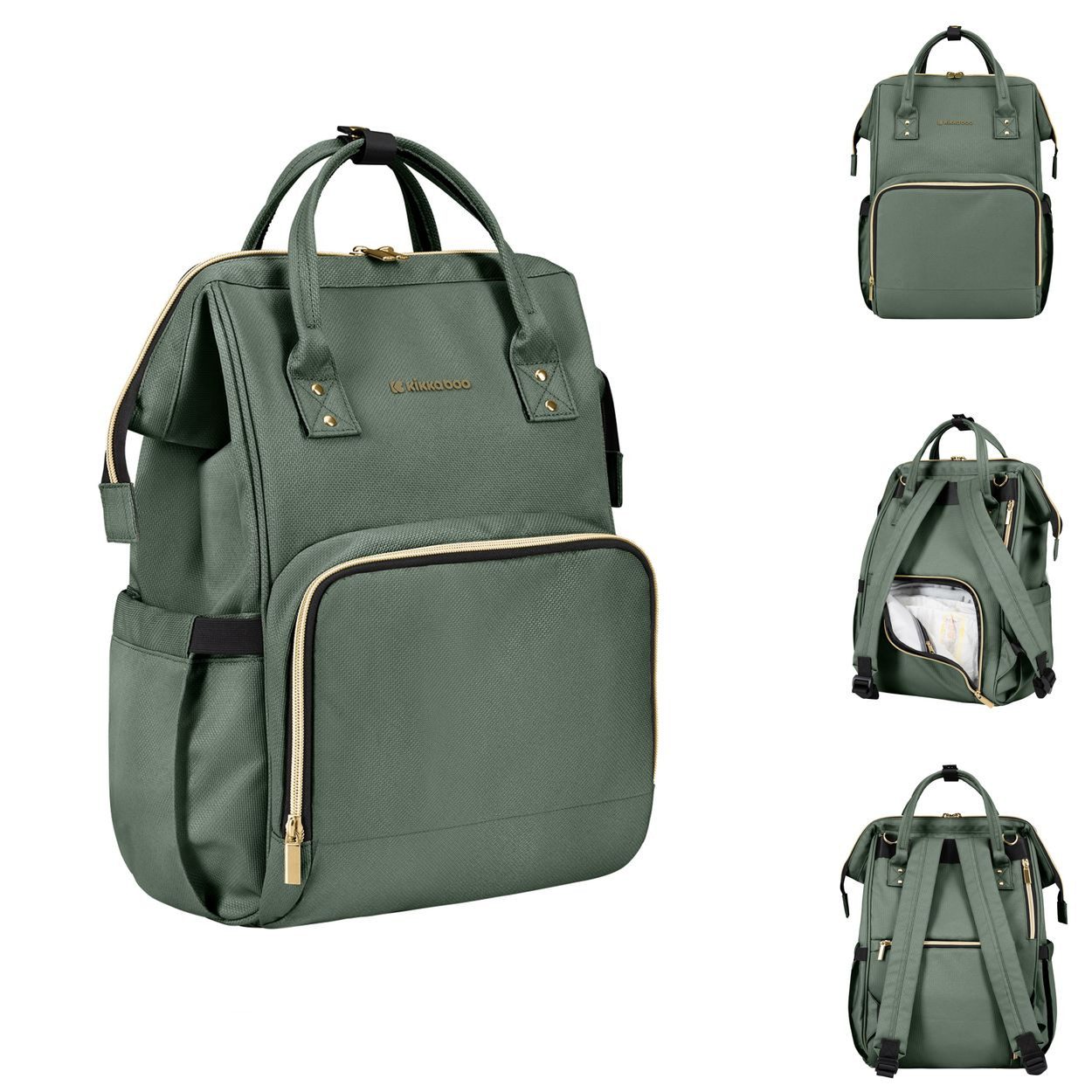 Kikkaboo Wickeltasche Siena (1-tlg), Wickelunterlage, Thermo-Flaschenfächer, wasserabweisende Tasche
