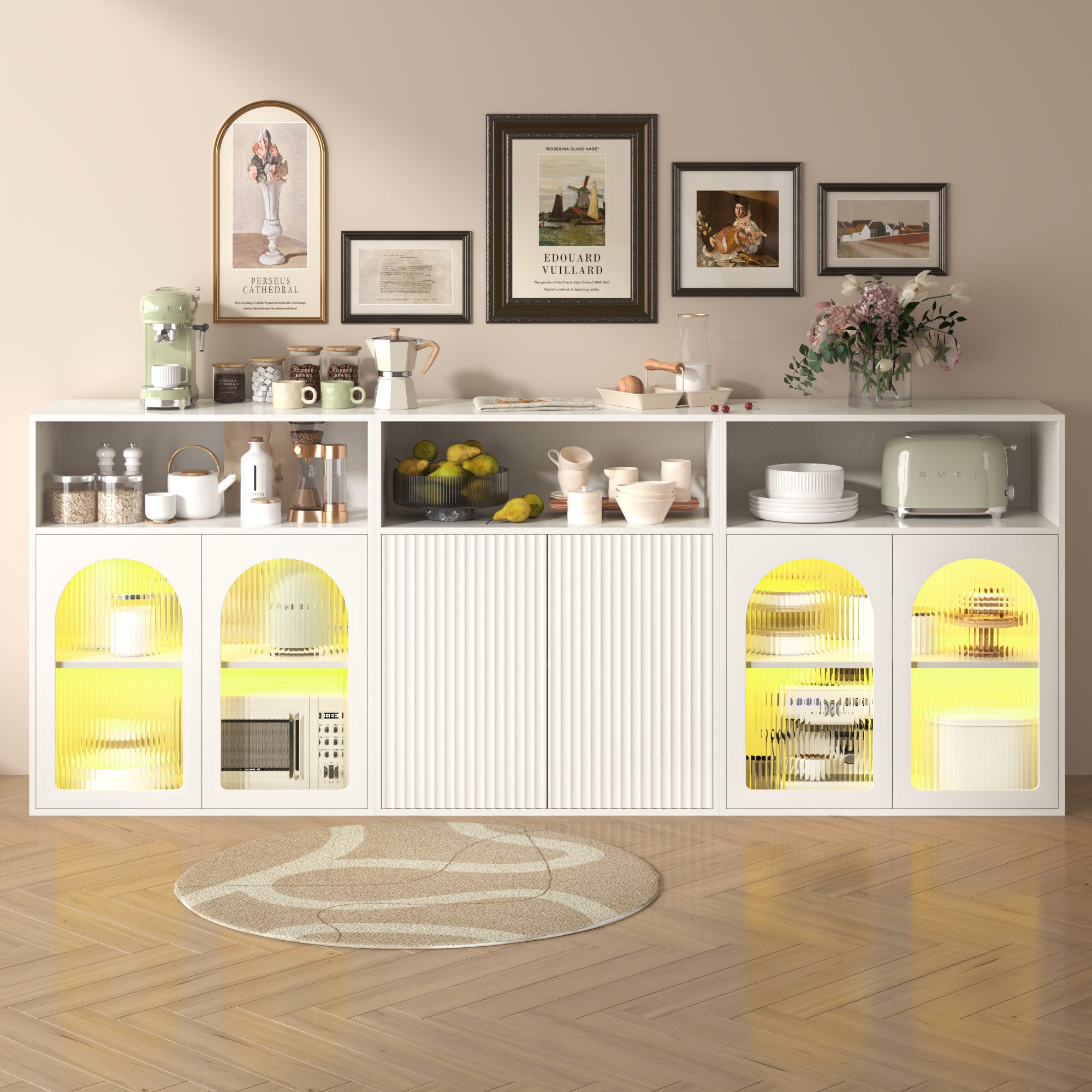 MODFU Sideboard Beistellschrank-Set (Aufbewahrungsschrank 3 St. günstig online kaufen