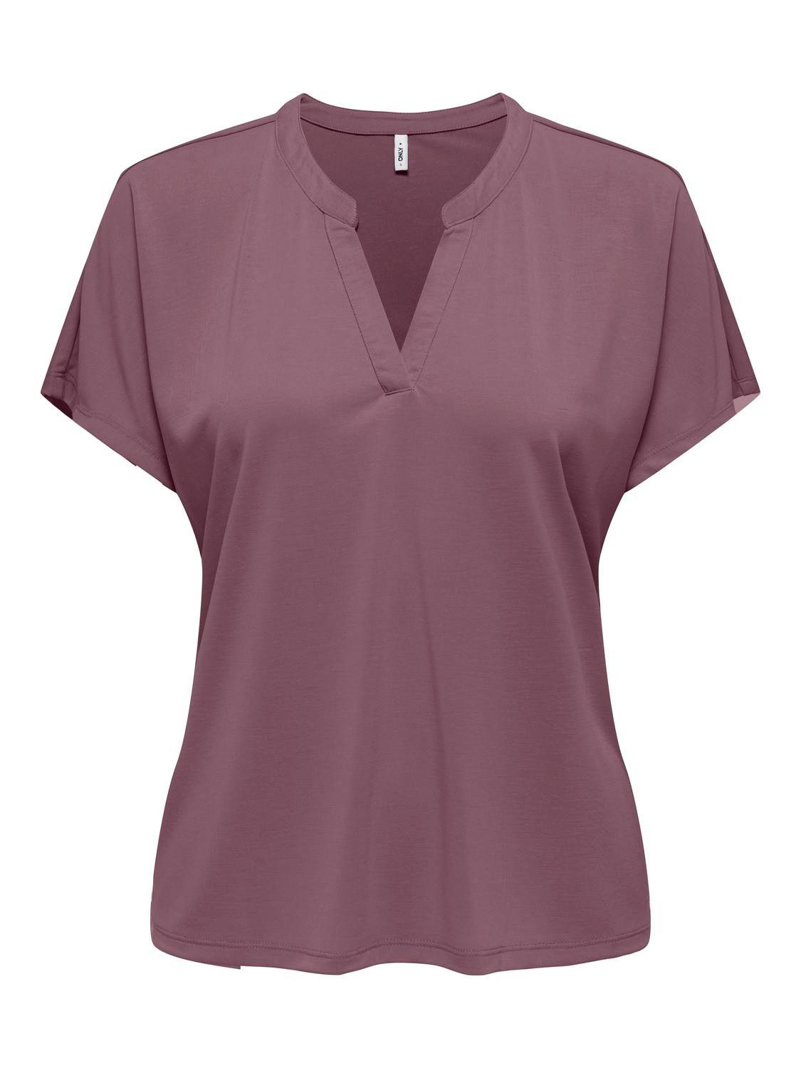 ONLY Kurzarmshirt ONLFREE LIFE S/S SPLIT TOP JRS Materialmix, regular fit günstig online kaufen
