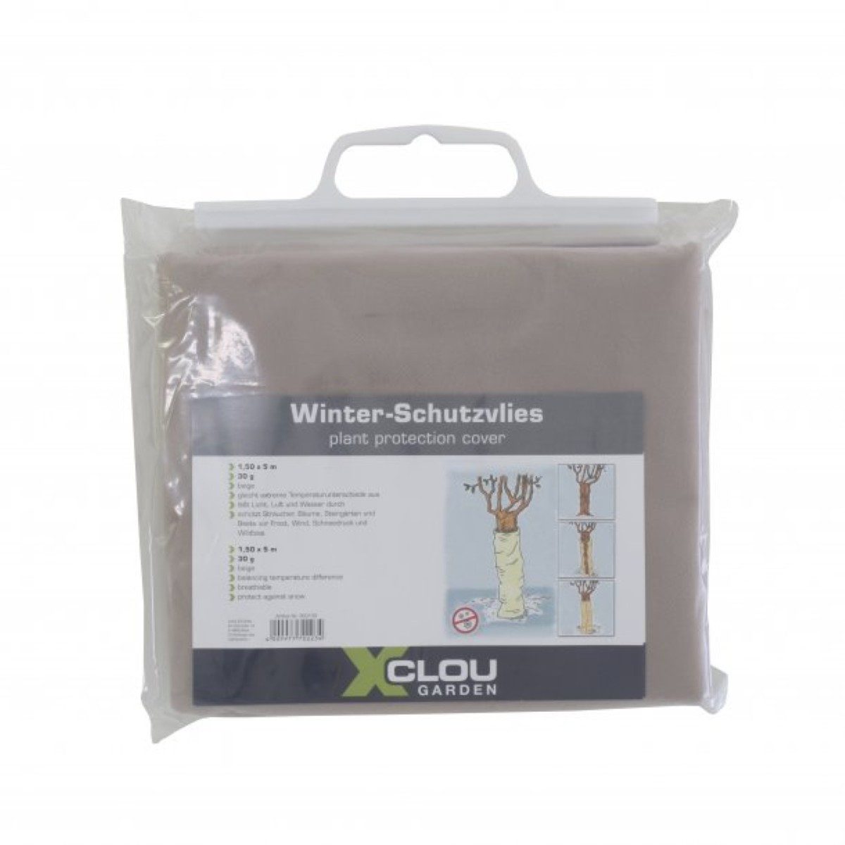XCLOU Wintervlies in Braun 1,5 x 5 m – Schutz vor Frost, Wind & Schnee, (1-St)
