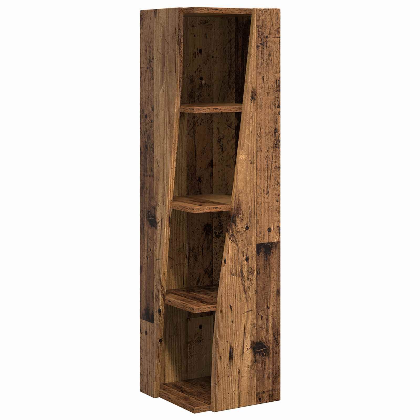 vidaXL Eckschrank Eckschrank 27,5x27x102cm Holzwerkstoff Altholz (1-St)