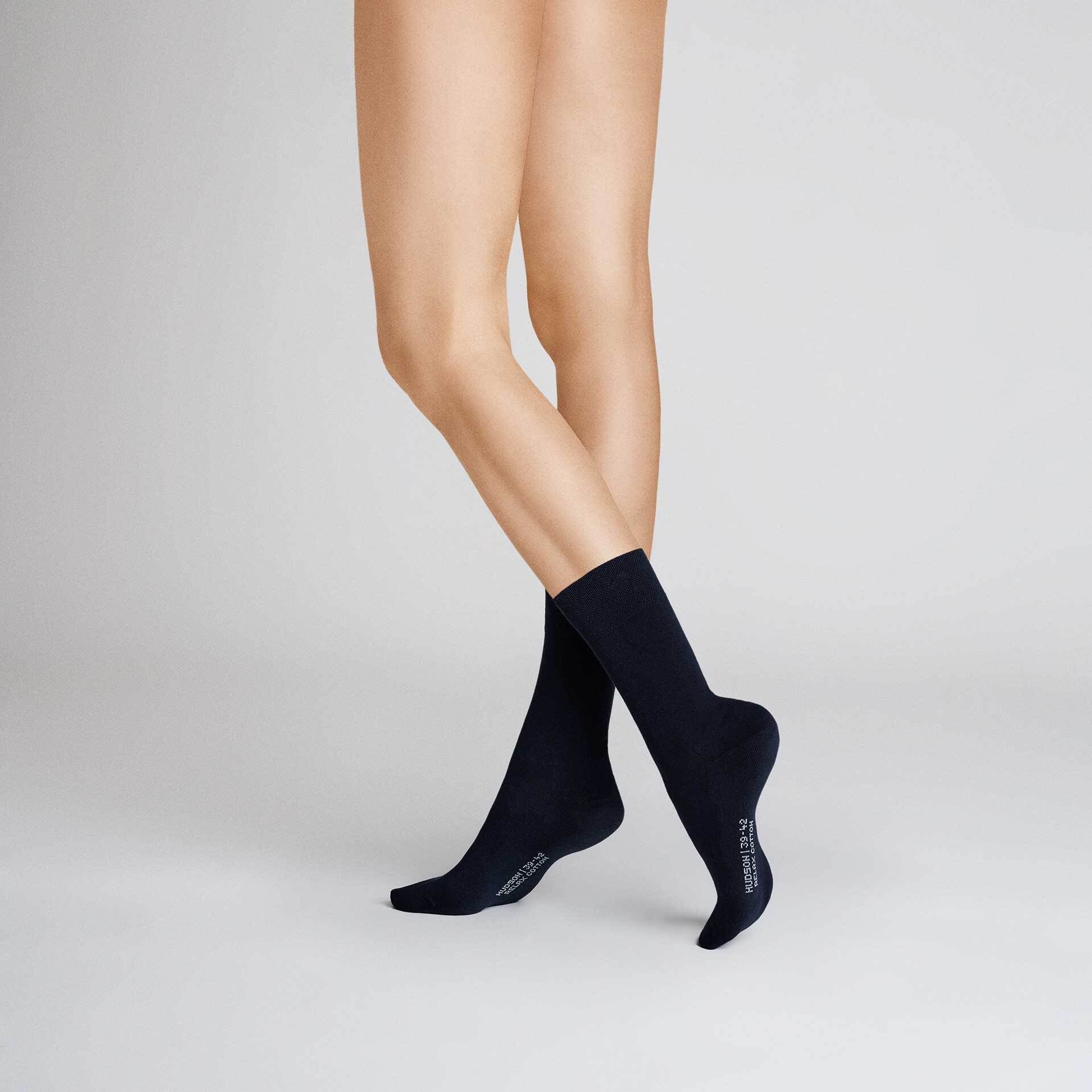 Hudson Basicsocken RELAX COTTON (1-Paar) Socken aus 97% Baumwolle Marine 0335