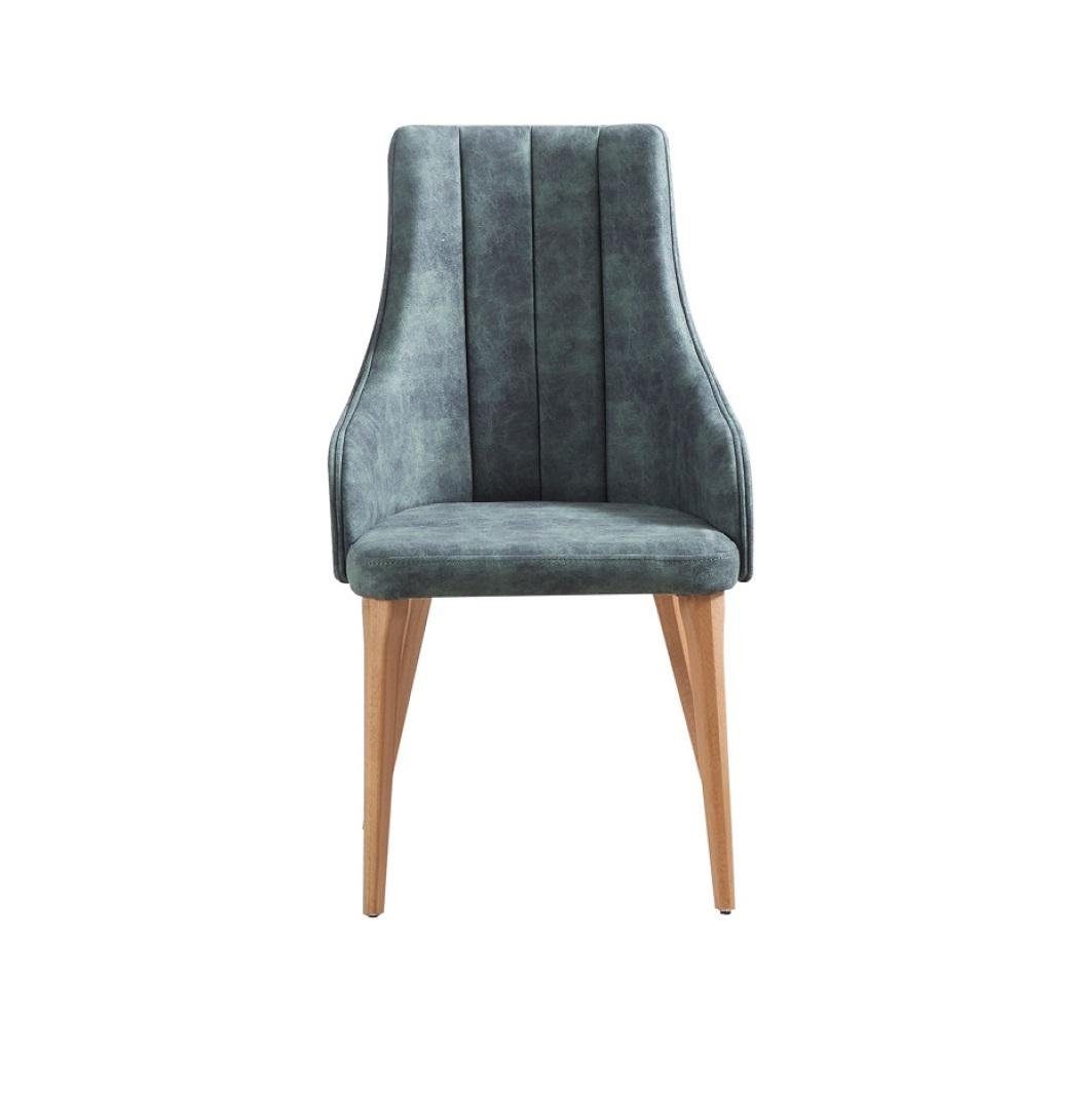 JVmoebel Stuhl, Luxus Design Polster Stuhl Stühle Sitz Lehn Esszimmer Massiv Echtes
