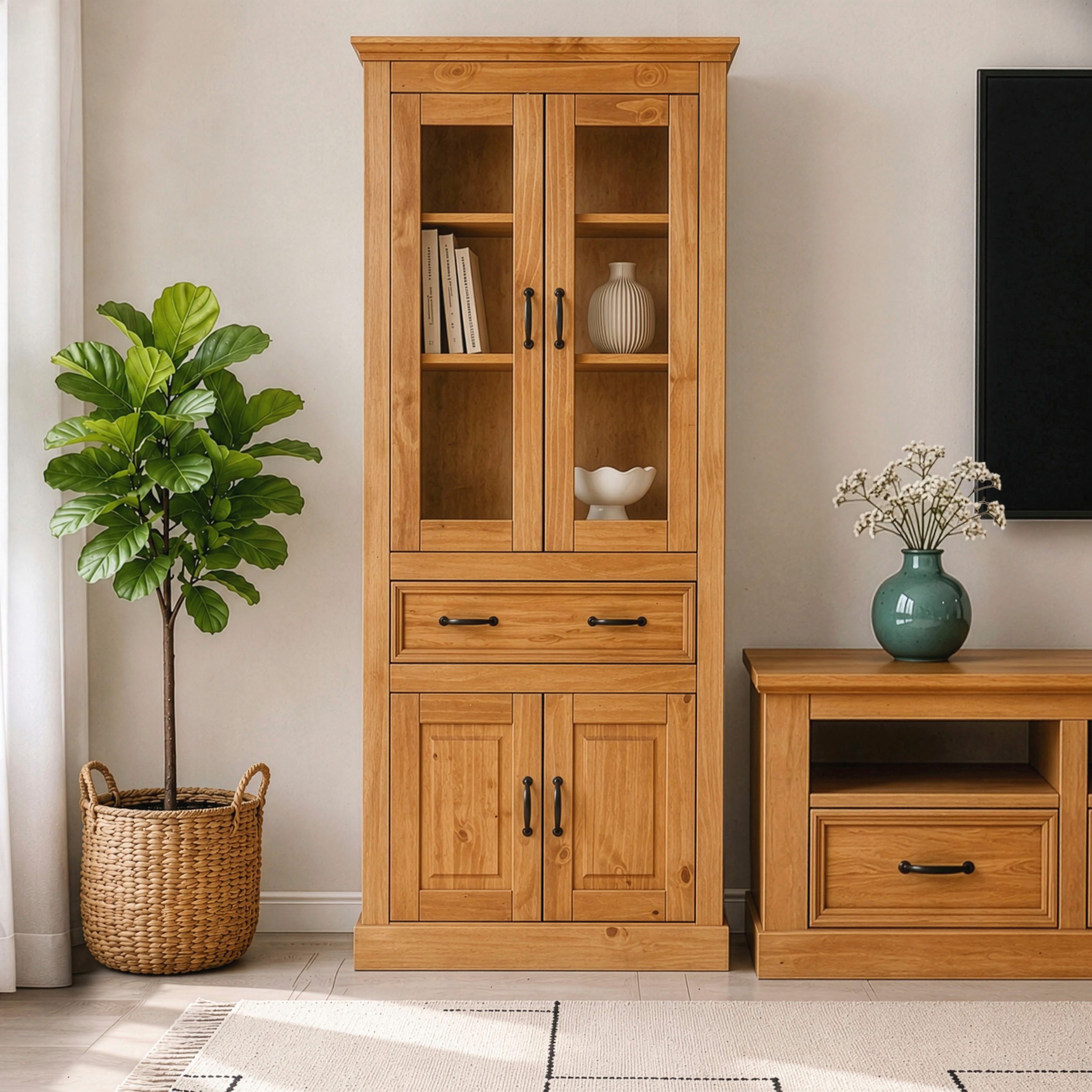 OTTO home Vitrine Selma Höhe 180 cm (2-trg) – Bild 2 von 5