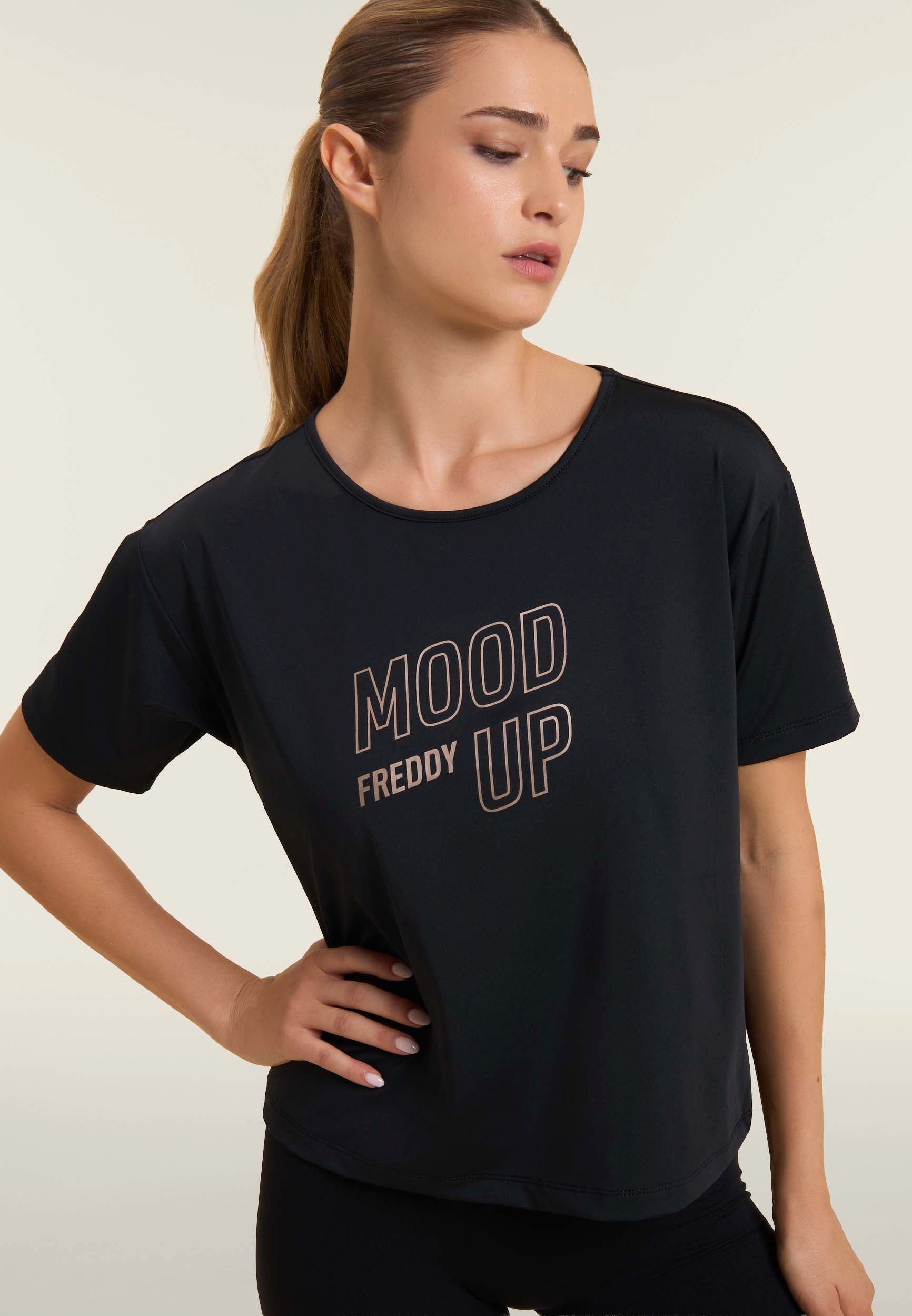 Freddy Rundhalsshirt Sportshirt mit Aufdruck