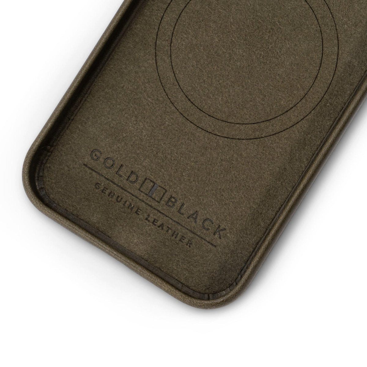 GOLDBLACK Handyhülle GOLDBLACK iPhone 15 Lederhülle Luxe grün mit MagSafe