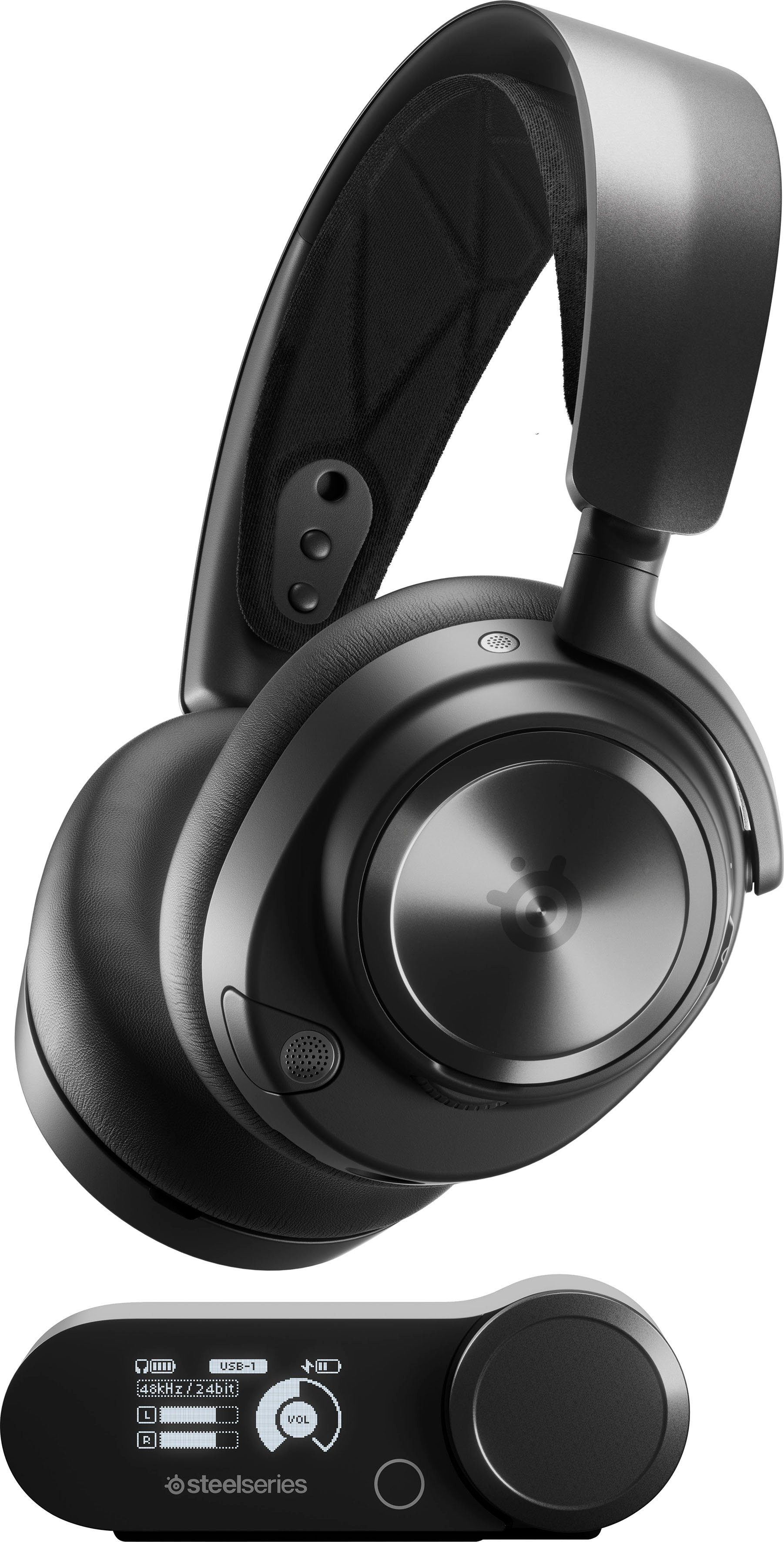 SteelSeries Arctis Nova Pro Bluetooth, Wireless abnehmbar, Wireless) Gaming-Headset (Mikrofon Noise-Cancelling