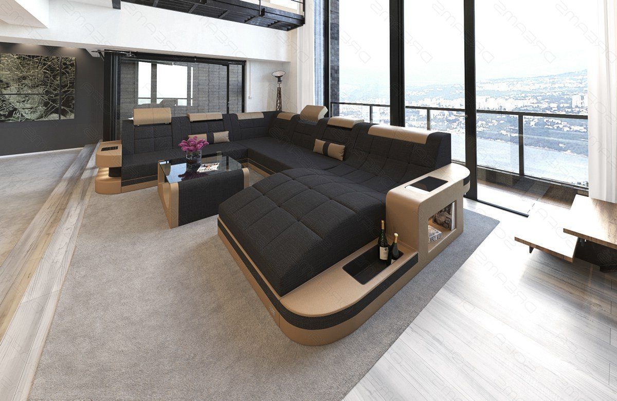 Sofa Dreams Wohnlandschaft Wave XXL Strukturstoff, Ottomane, 6-Sitzer, opt. günstig online kaufen