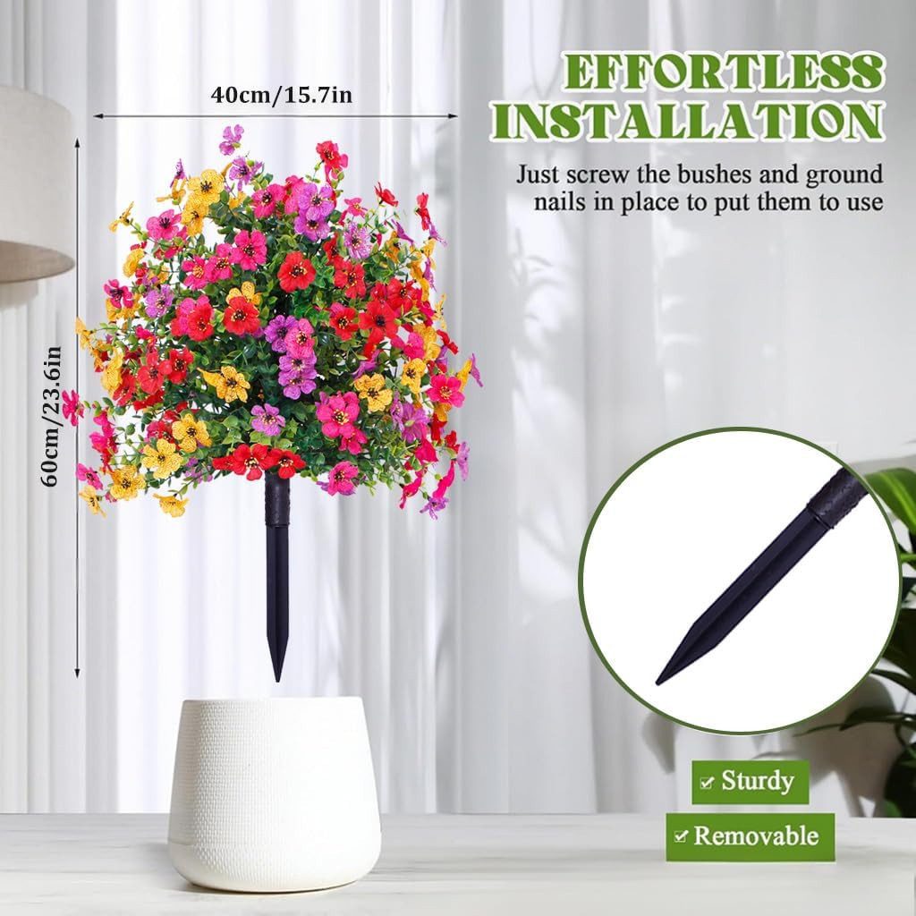 Kunstpflanze UV -resistente Pflanzen Faux Plastik Grüne Sträucher, Coonoor günstig online kaufen