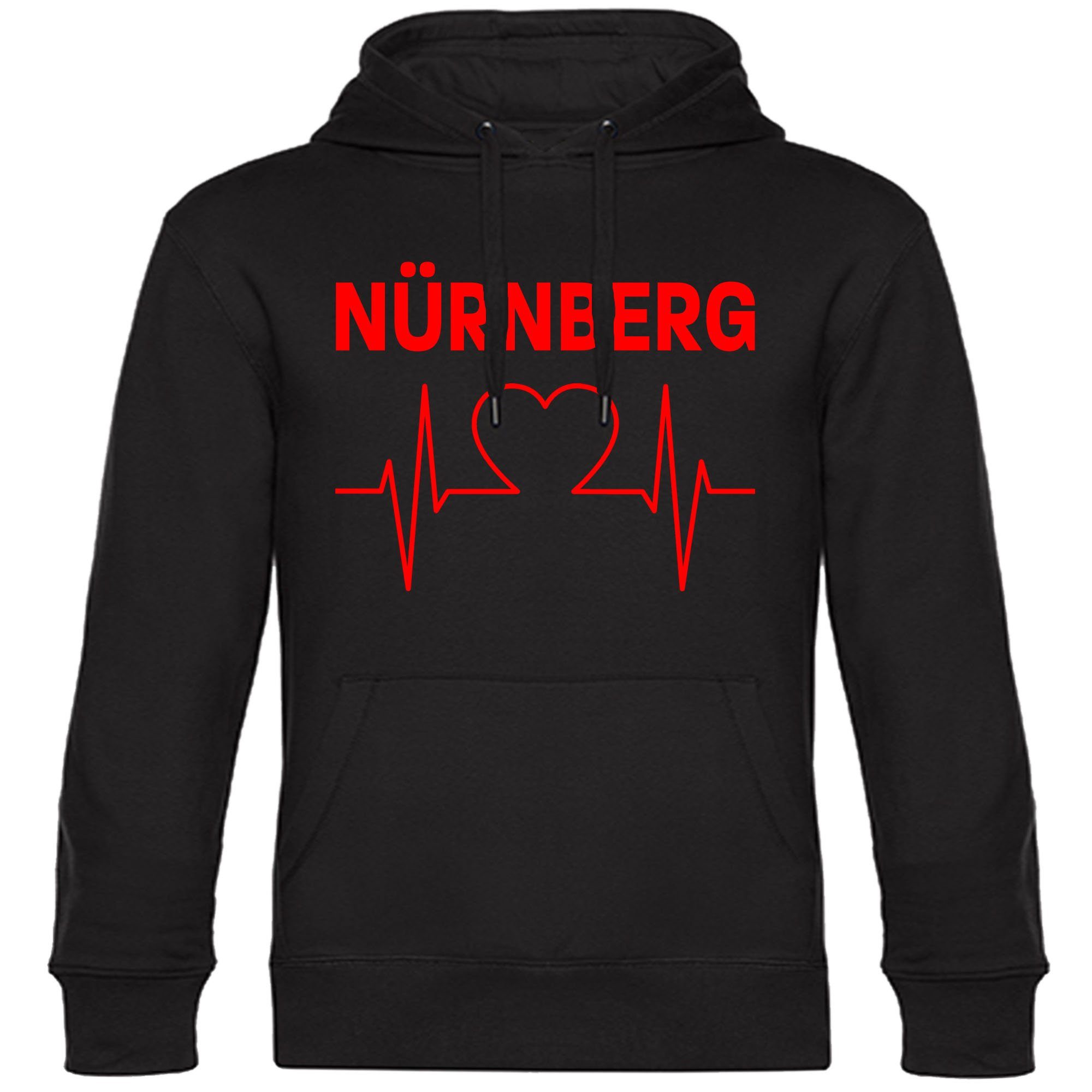 multifanshop Kapuzensweatshirt Nürnberg - Herzschlag - Pullover