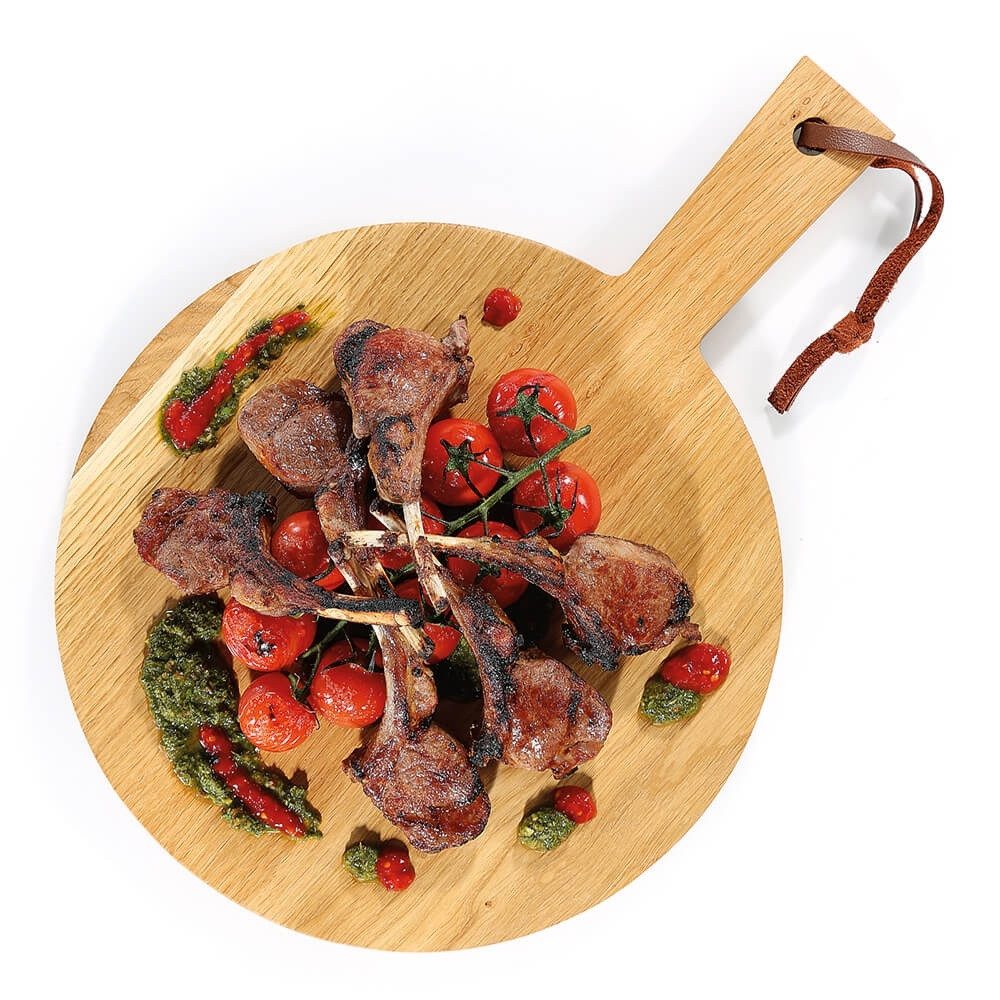 ZASSENHAUS Servierplatte Zassenhaus Käseplatte Steakplatte 30x2cm Eichenholz mit Griff
