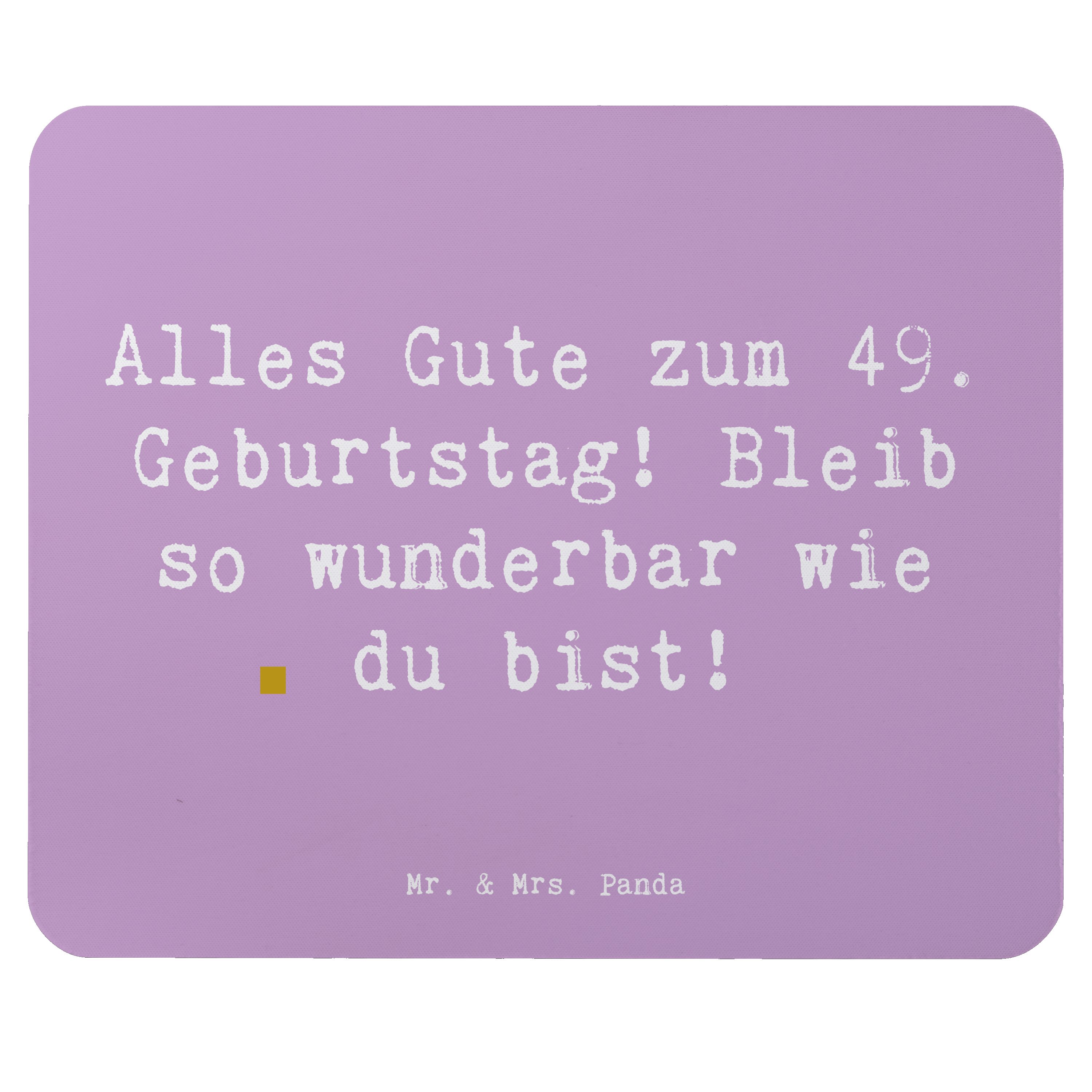 Mauspad Spruch 49. Geburtstag Freude - Lavendeltraum - Geschenk, liebevolle B