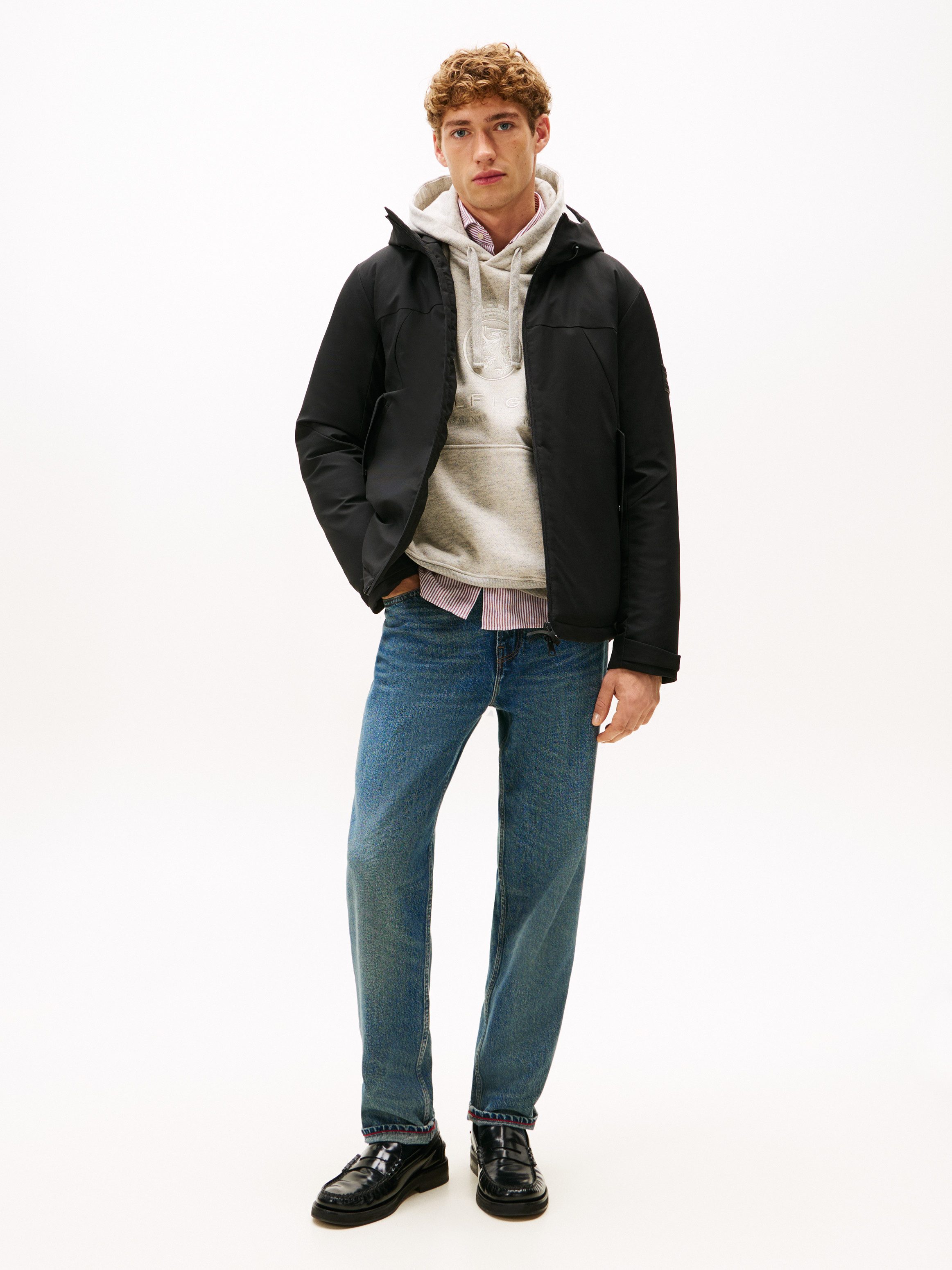 Tommy Hilfiger Funktionsjacke TECH HOODED SHORT PADDED JACKET Winterjacke, Outdoorjacke wasserabweisend