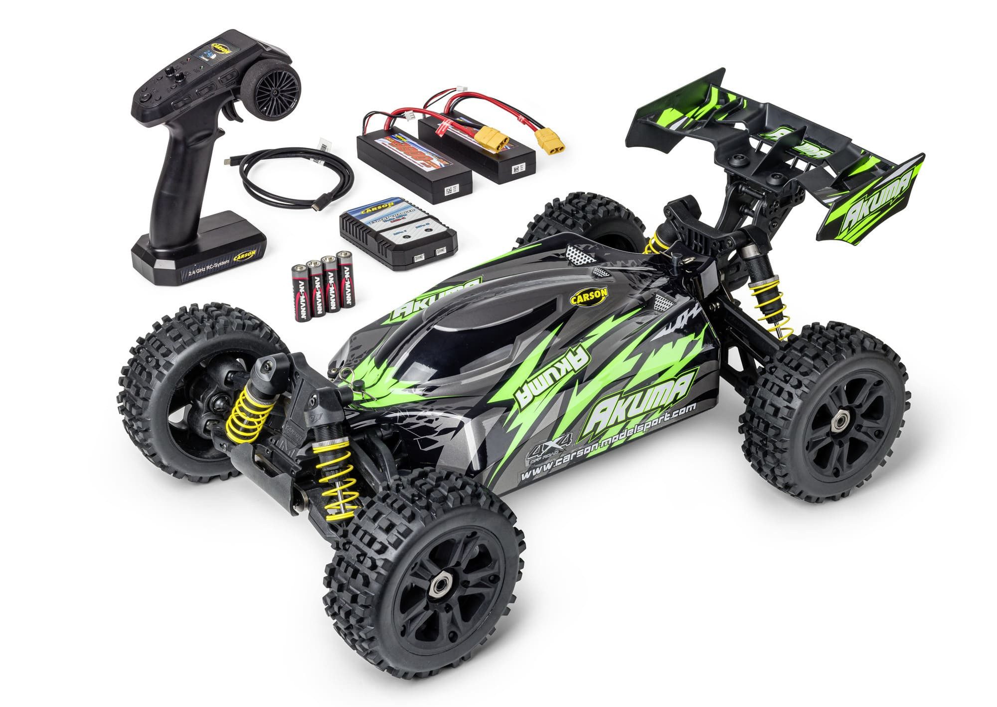 RC-Buggy Carson 1:8 Akuma Brushless RC Buggy 4WD 100% RTR SET grün