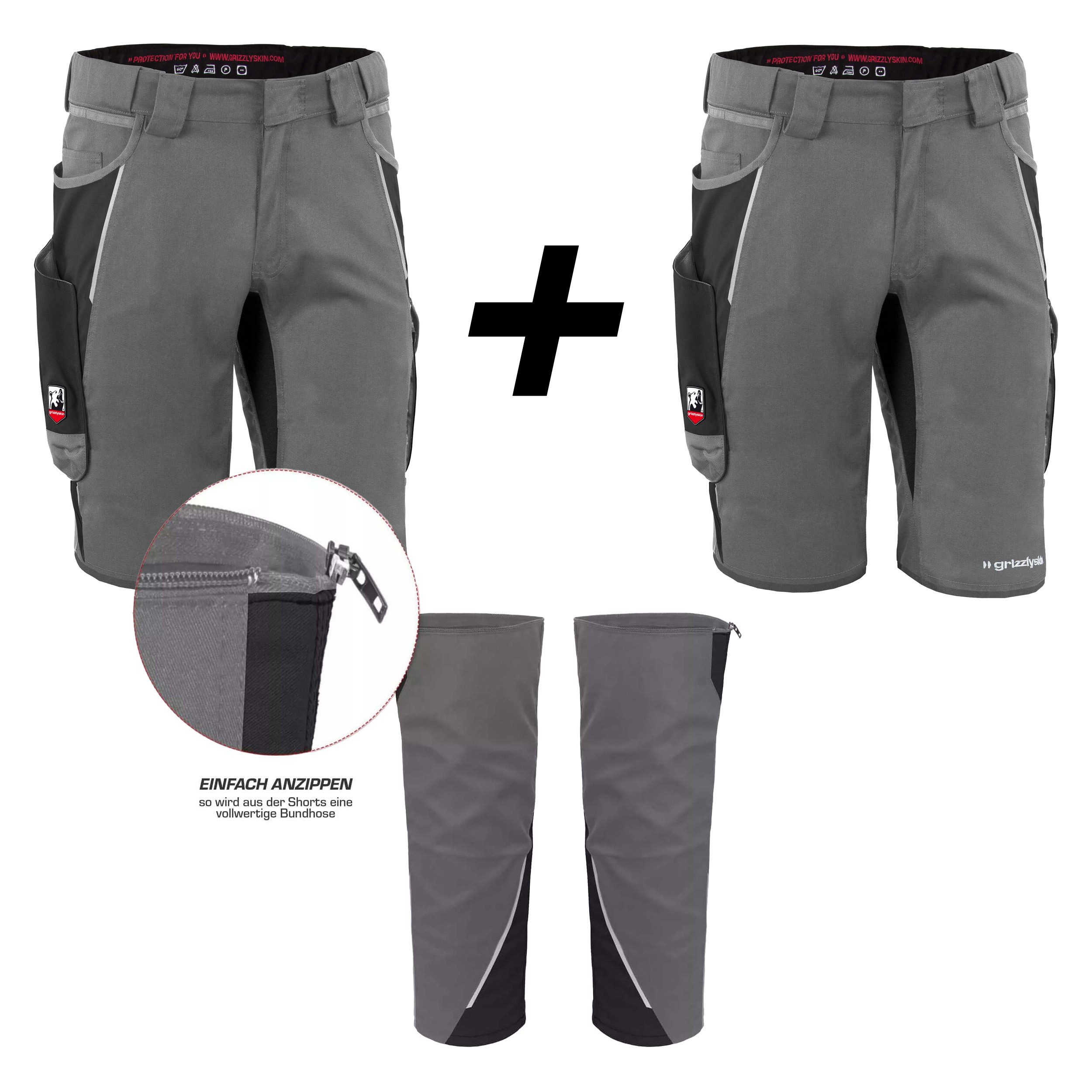 Arbeitsshorts Moderne kurze Arbeitshose - 2x Herren Shorts IRON + Beinverlängerung