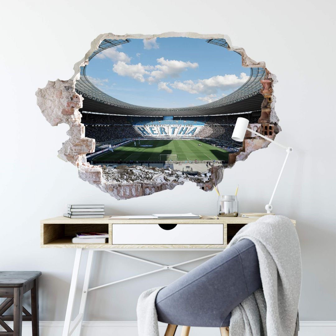 Wall-Art Wandtattoo 3D Arena Hertha Stadion bei Tag (1 St), selbstklebend, entfernbar