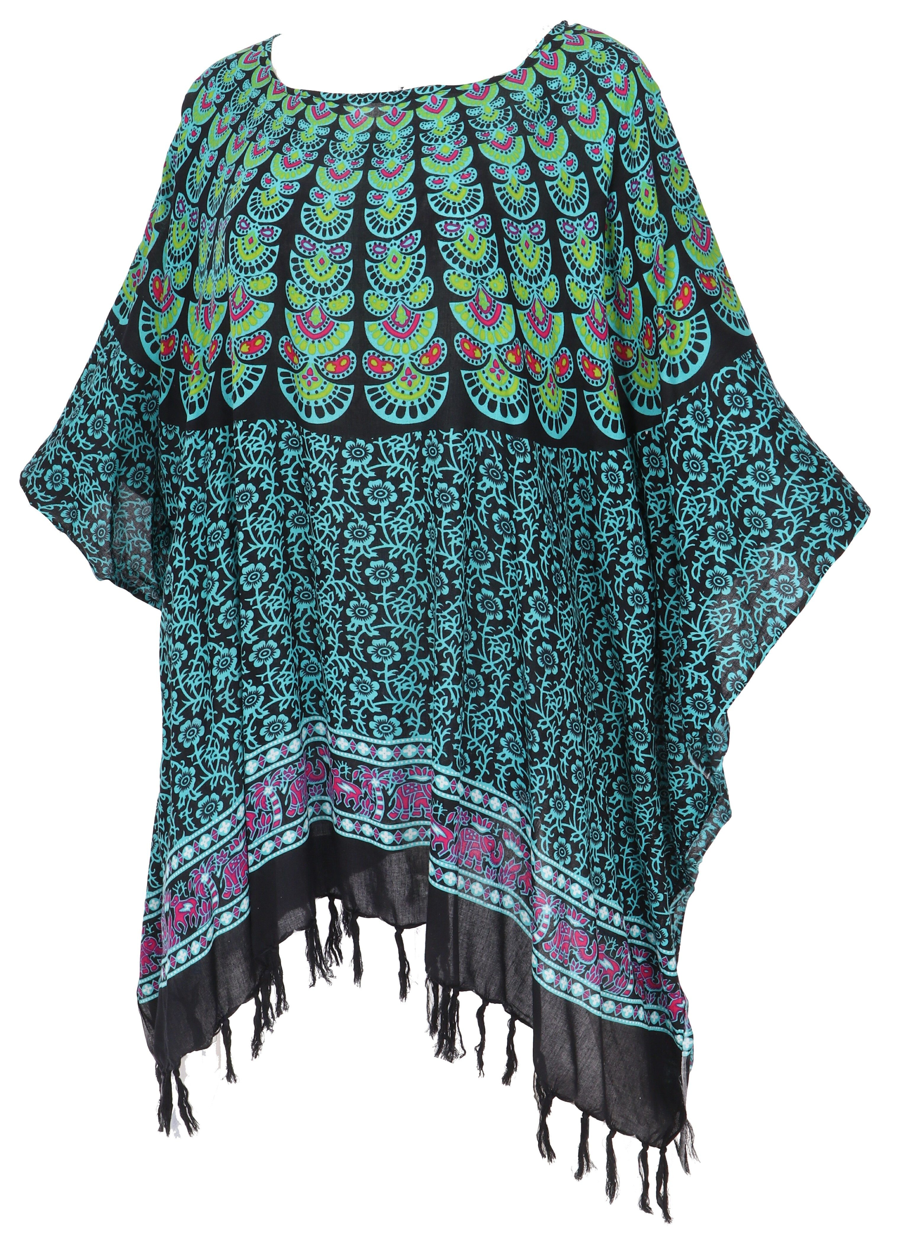 Guru-Shop Longbluse Kaftan, Ibiza-StyleTunika, Boho Bluse, günstig online kaufen